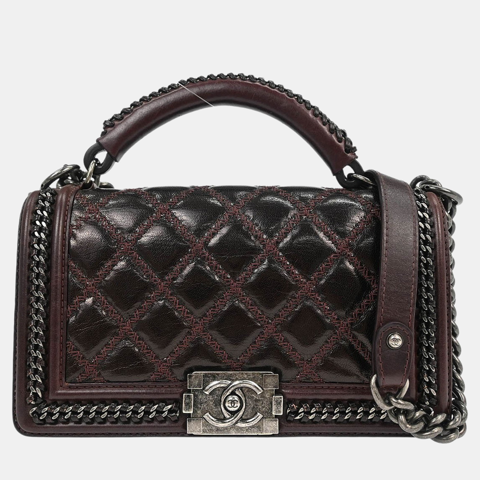 

Boy Chanel Brown Calfskin Medium 2way Handbag Shoulder Bag