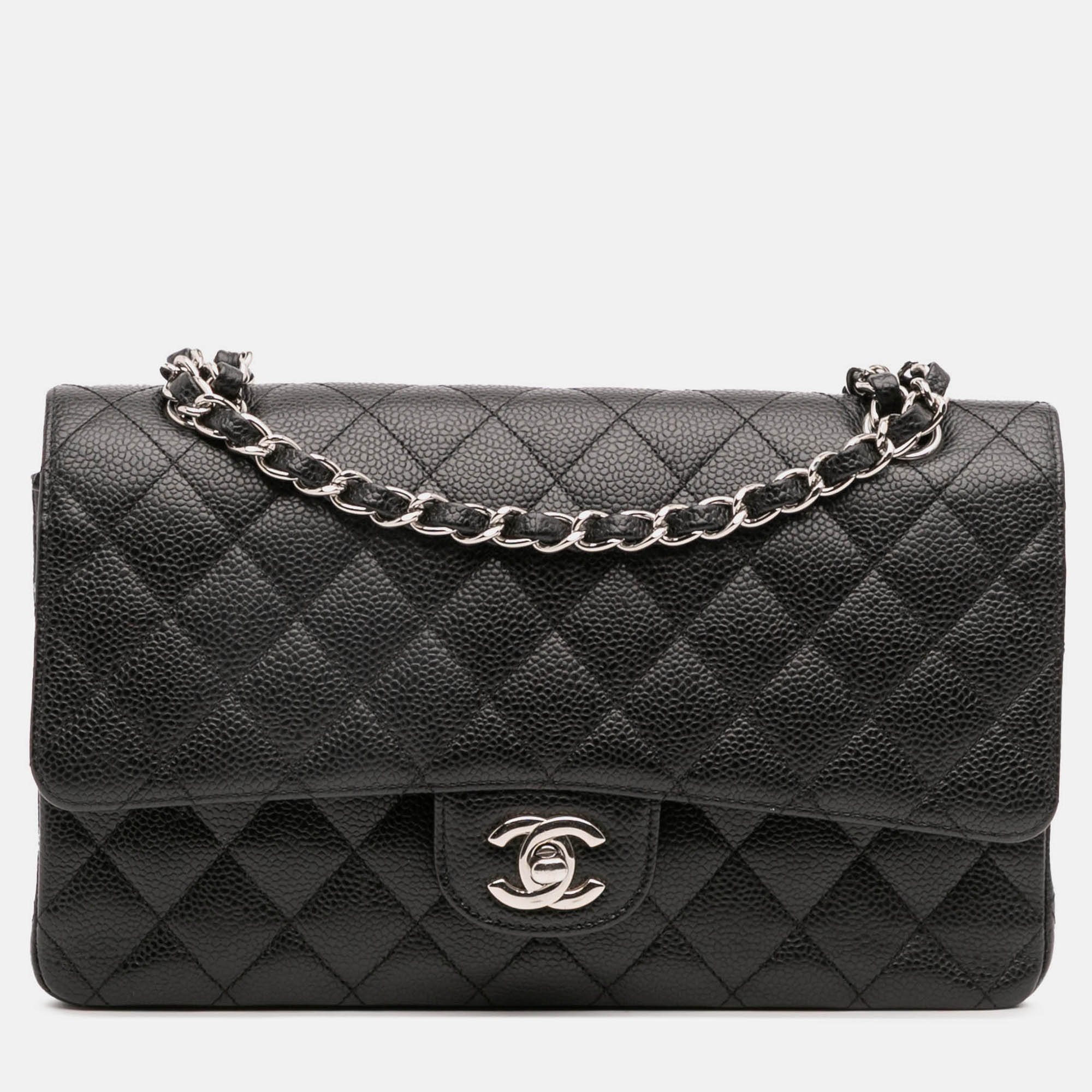 

Chanel Black Medium Classic Caviar Double Flap