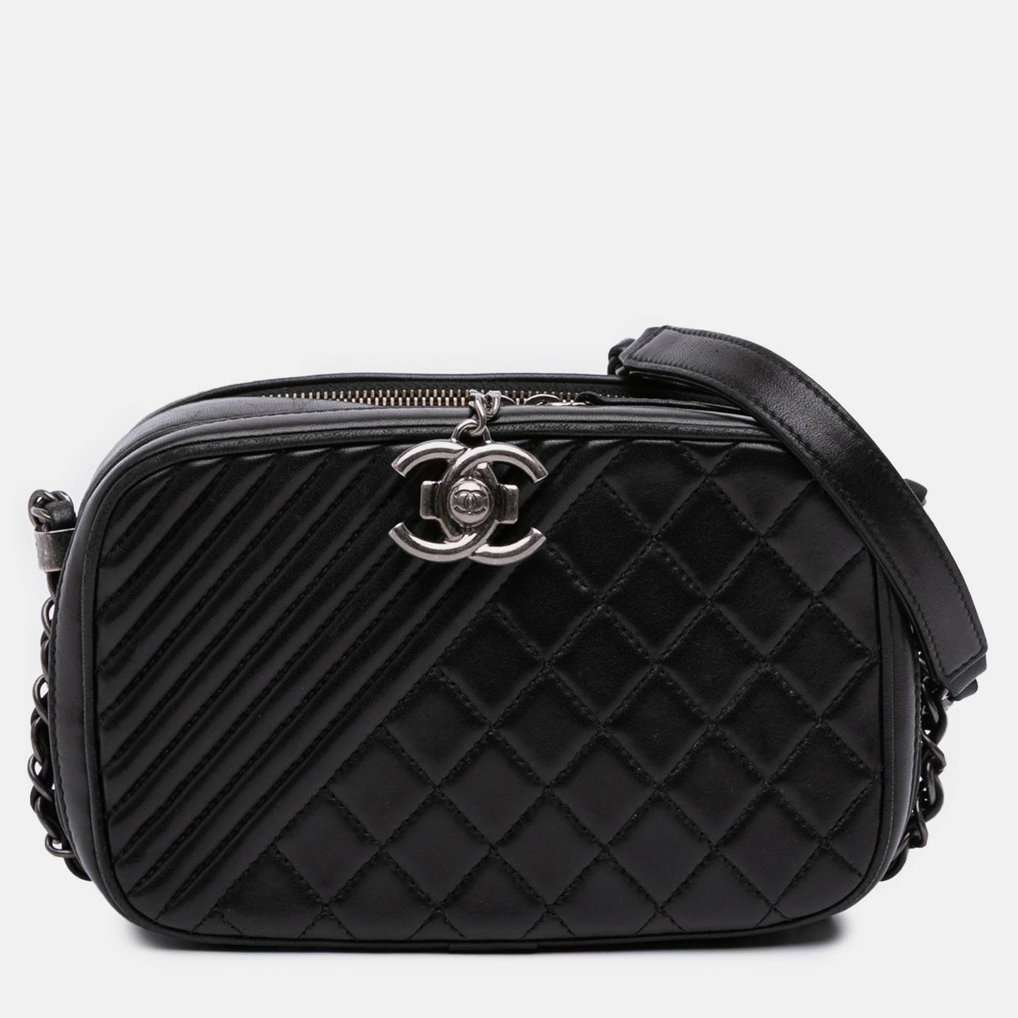 

Chanel Black Small Quilted Lambskin Coco Boy Camera Bag