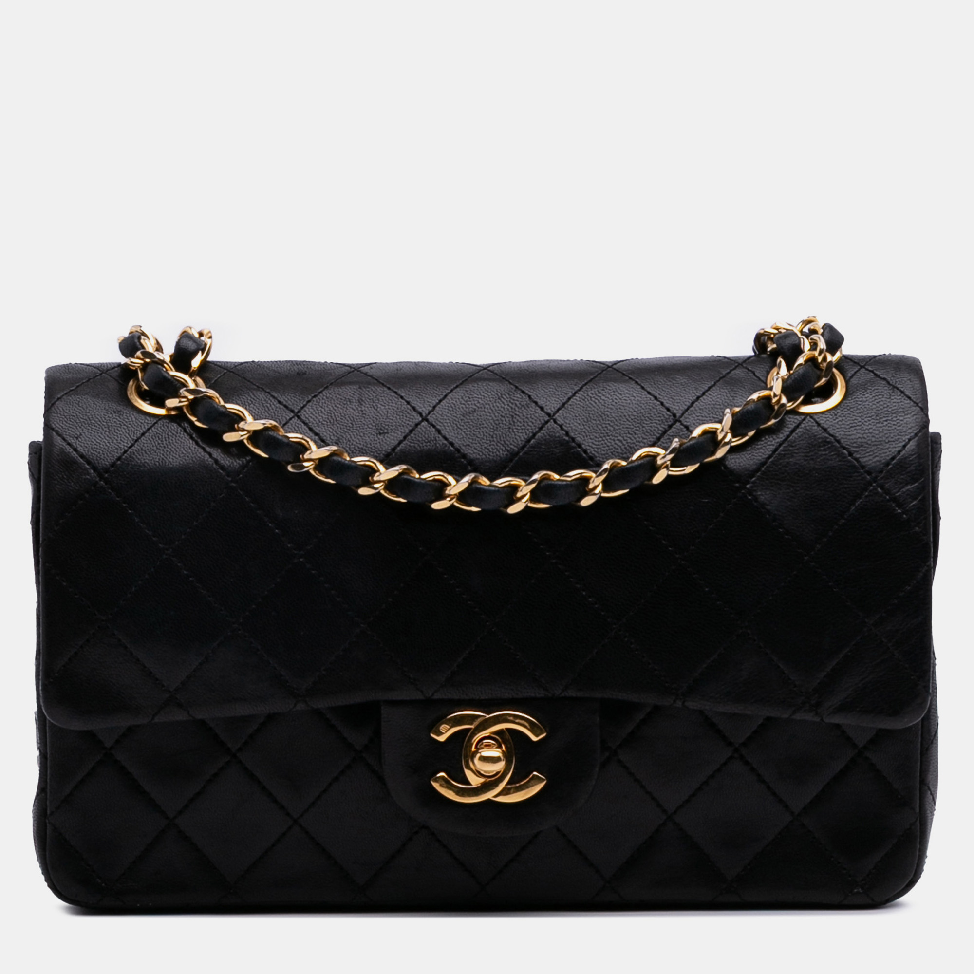 

Chanel Black Small Classic Lambskin Double Flap