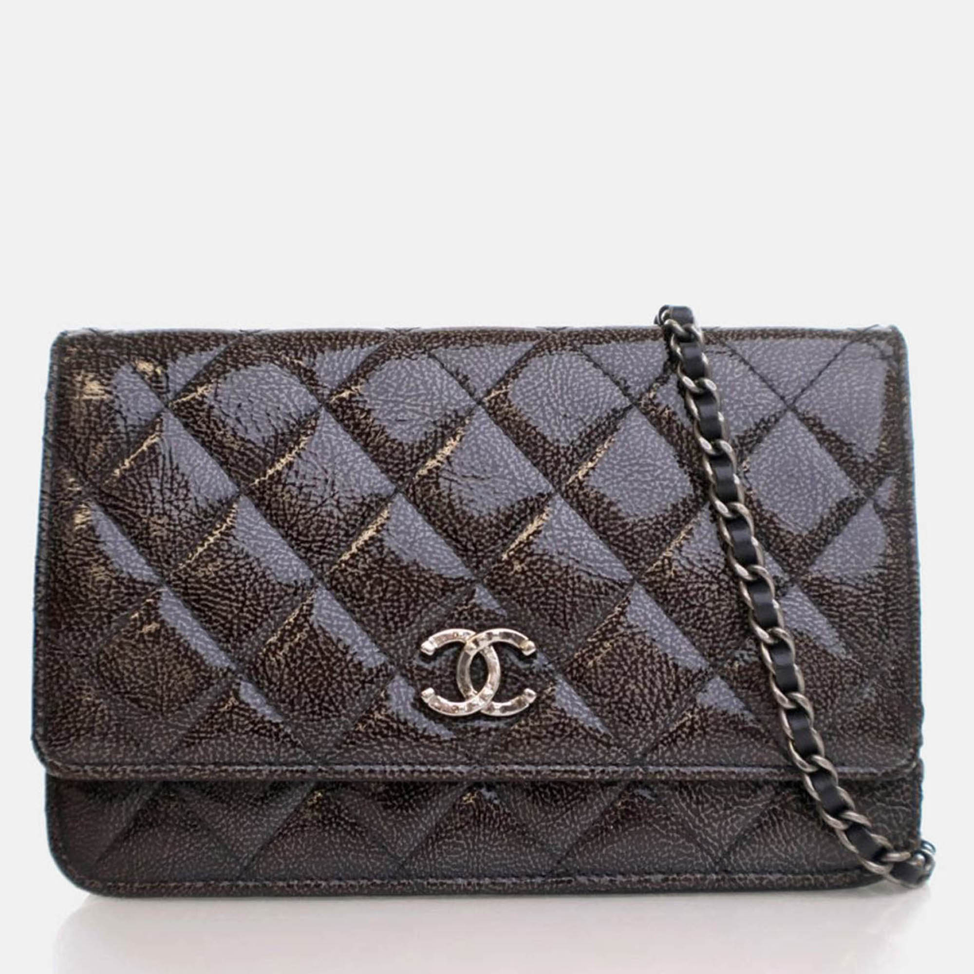 

Chanel Patent Wallet On Chain (WOC), Black
