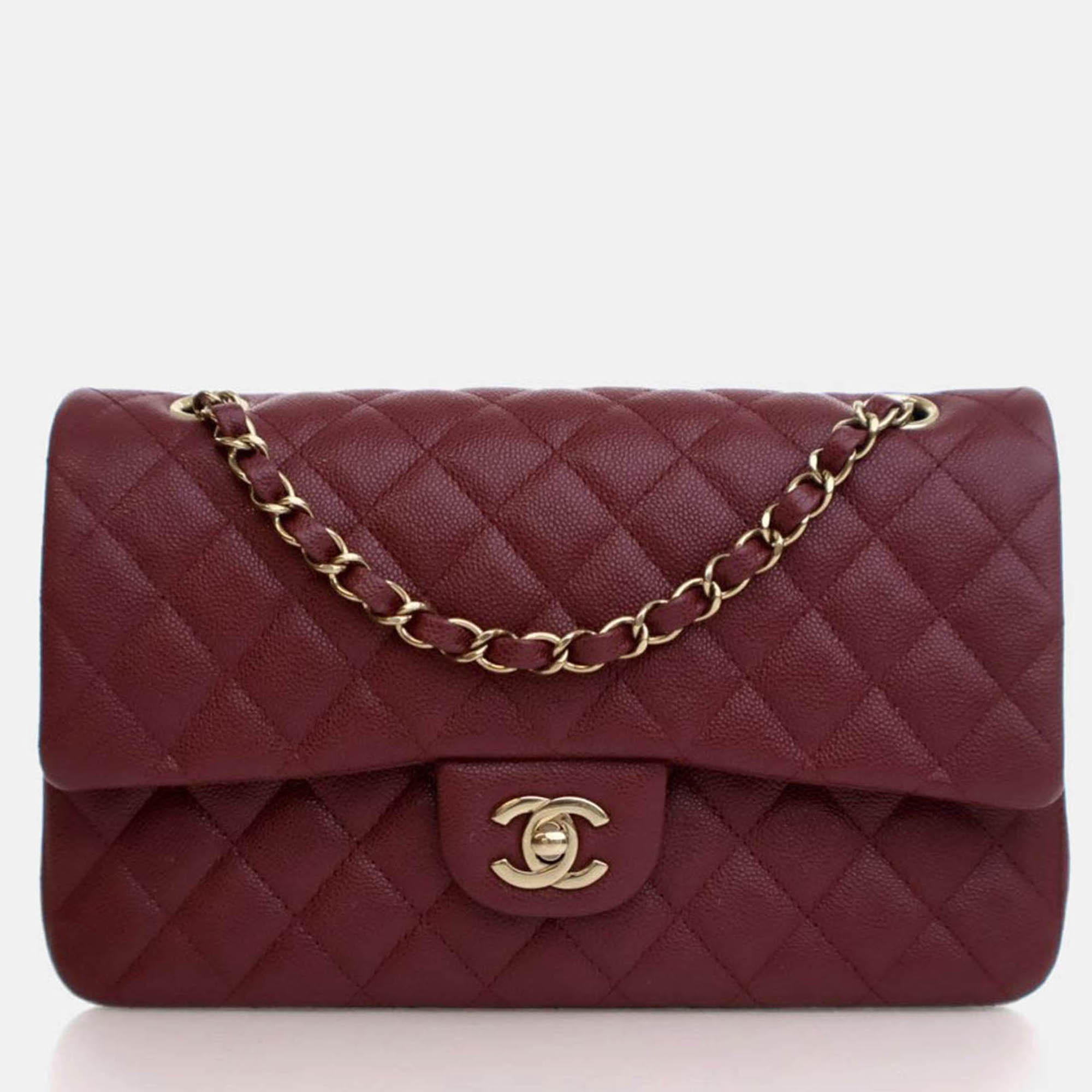 

Chanel Medium Caviar Classic Double Flap Bag, Red