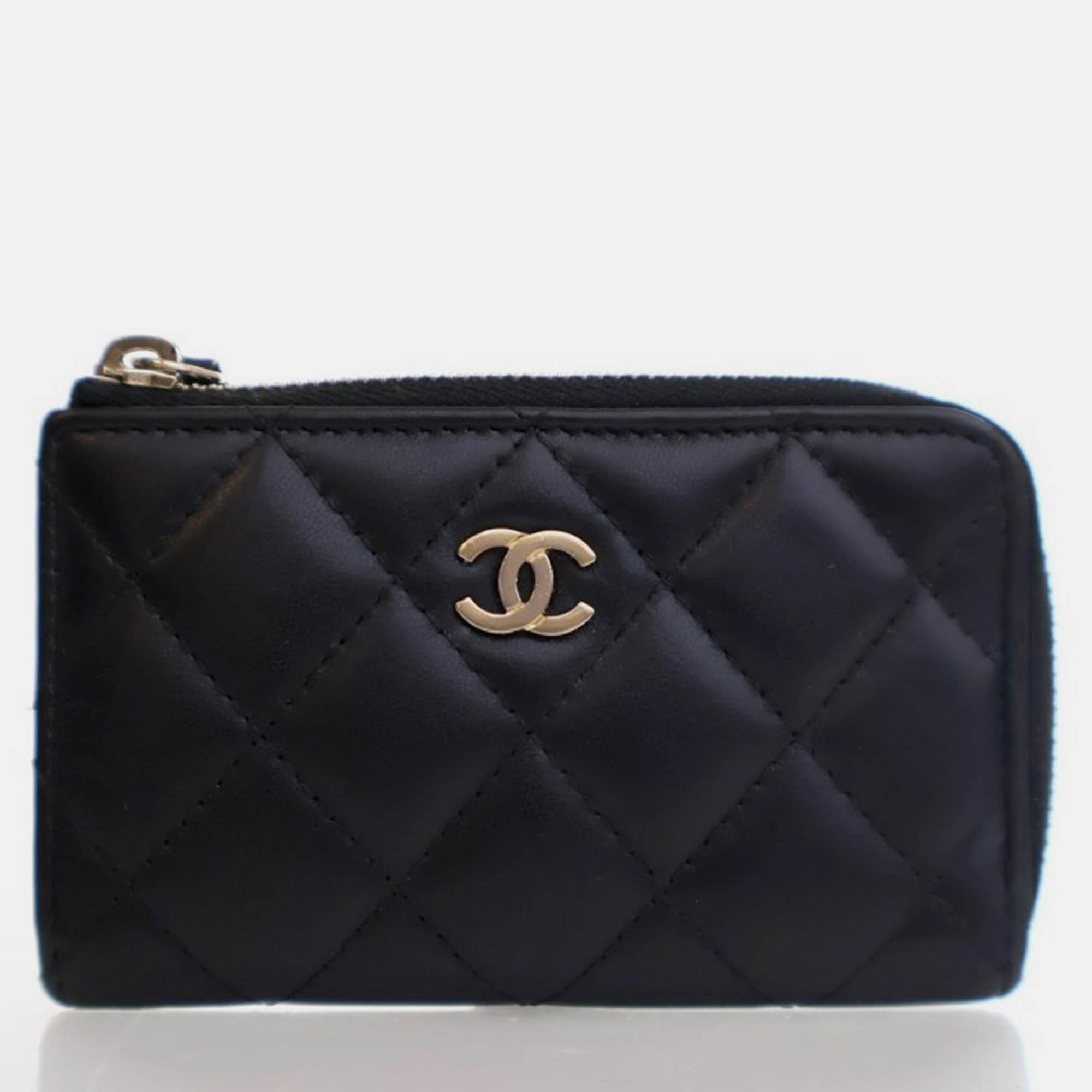 

Chanel Lambskin Key Pouch, Black