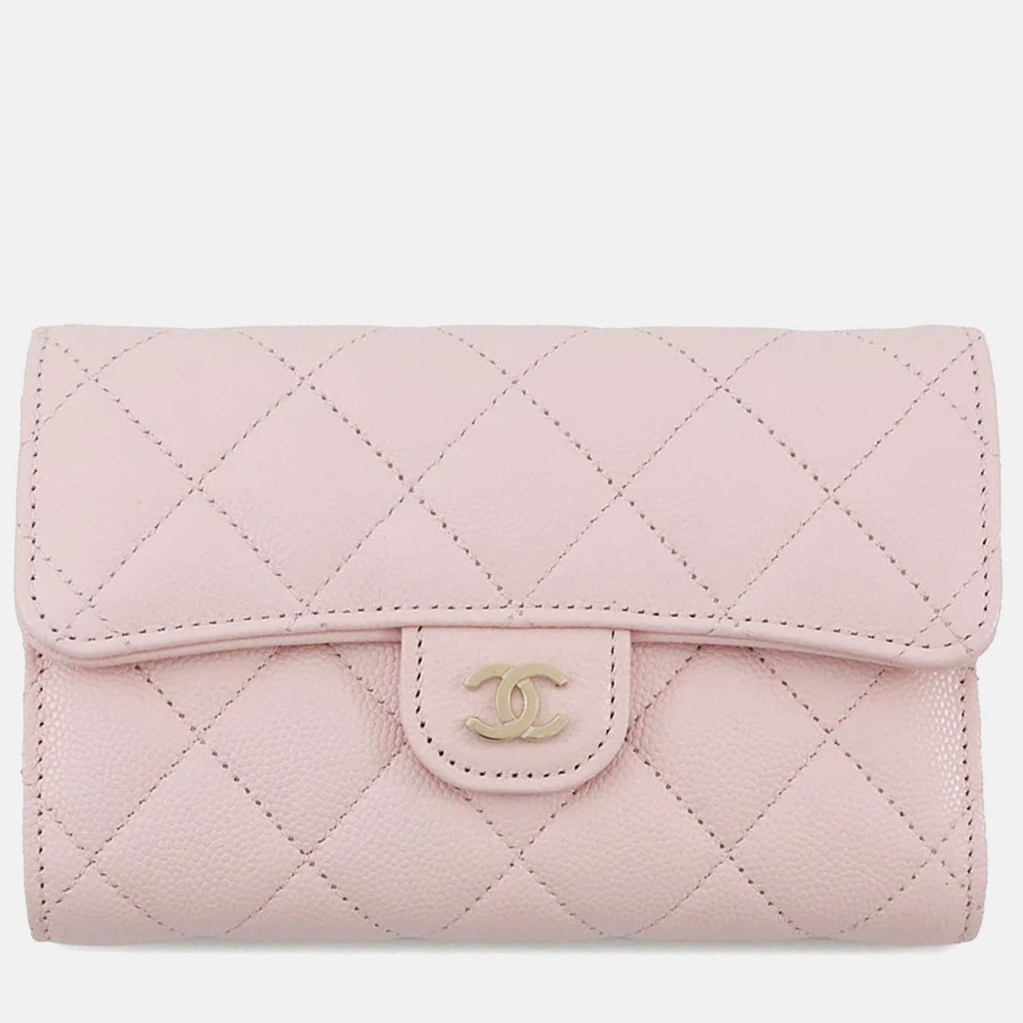 

Chanel Matelasse Small Zip Wallet Pink Caviar Leather