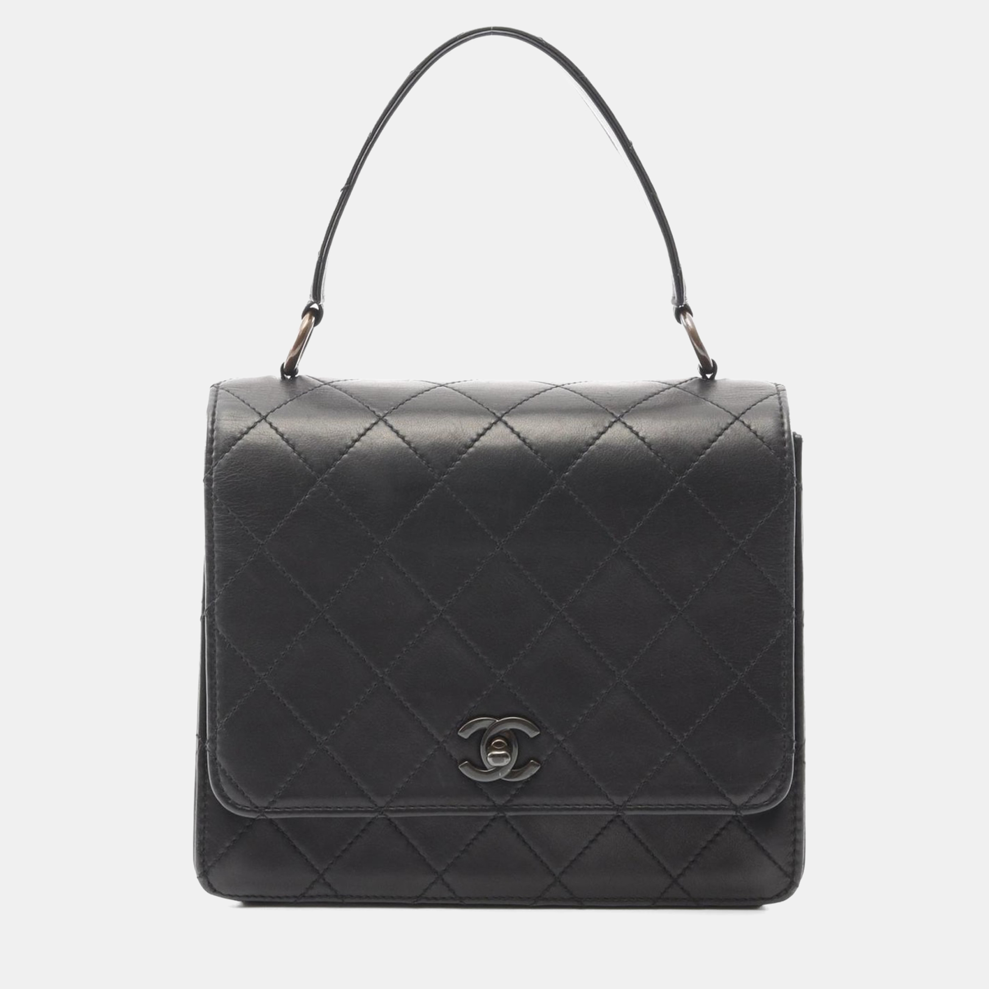 

Chanel Flap Black Lambskin Shoulder Bag