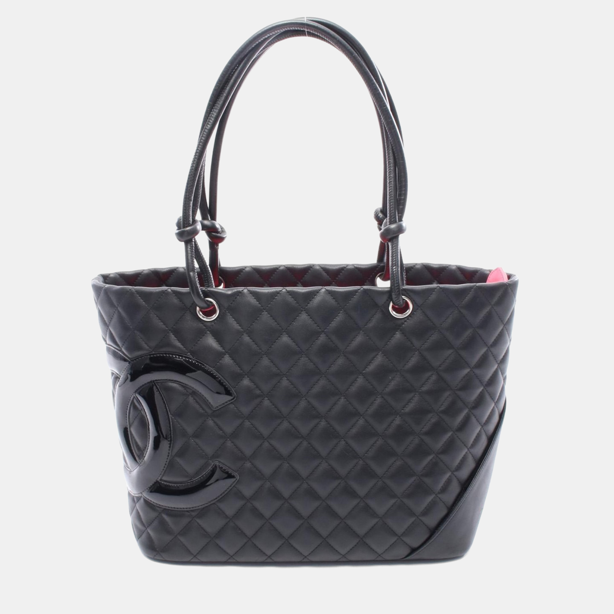 

Chanel Cambon Line Large Shoulder Tote Bag Leather Black