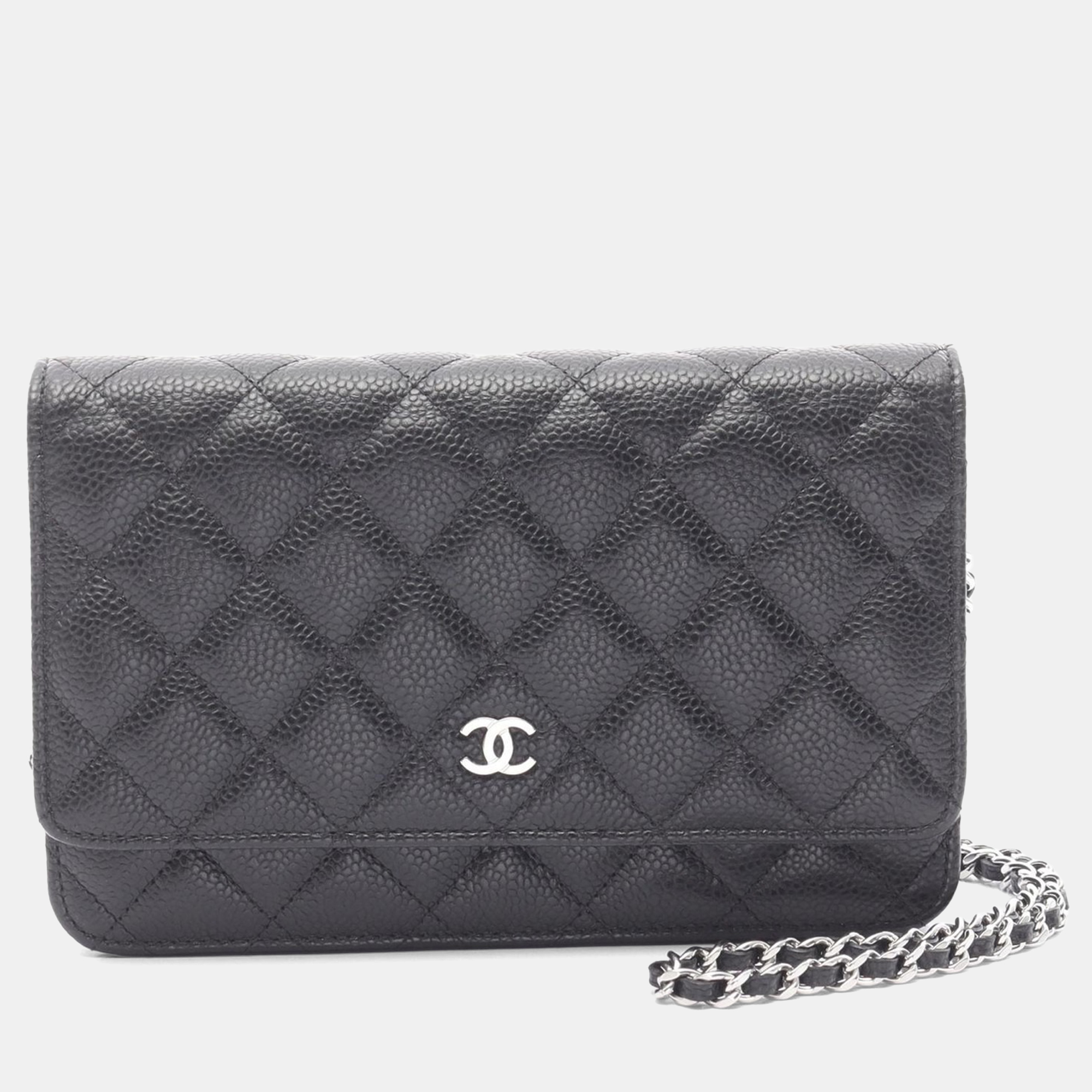 

Chanel Matelasse Shoulder Bag Leather Grained Calfskin Black