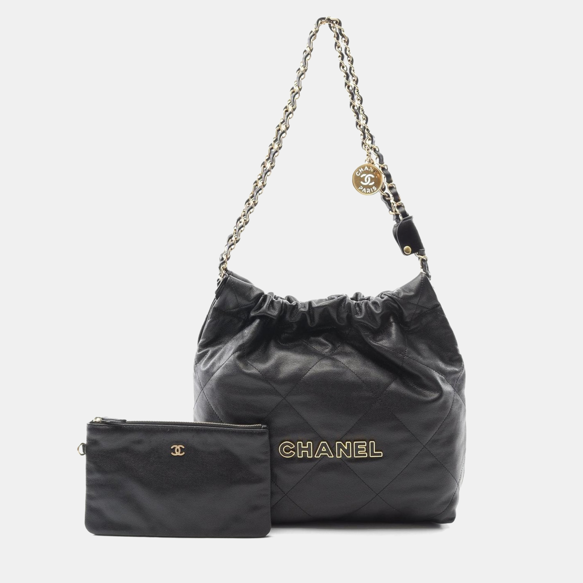 

Chanel Matelasse Chanel 22 Small Chain Shoulder Bag Calfskin Black