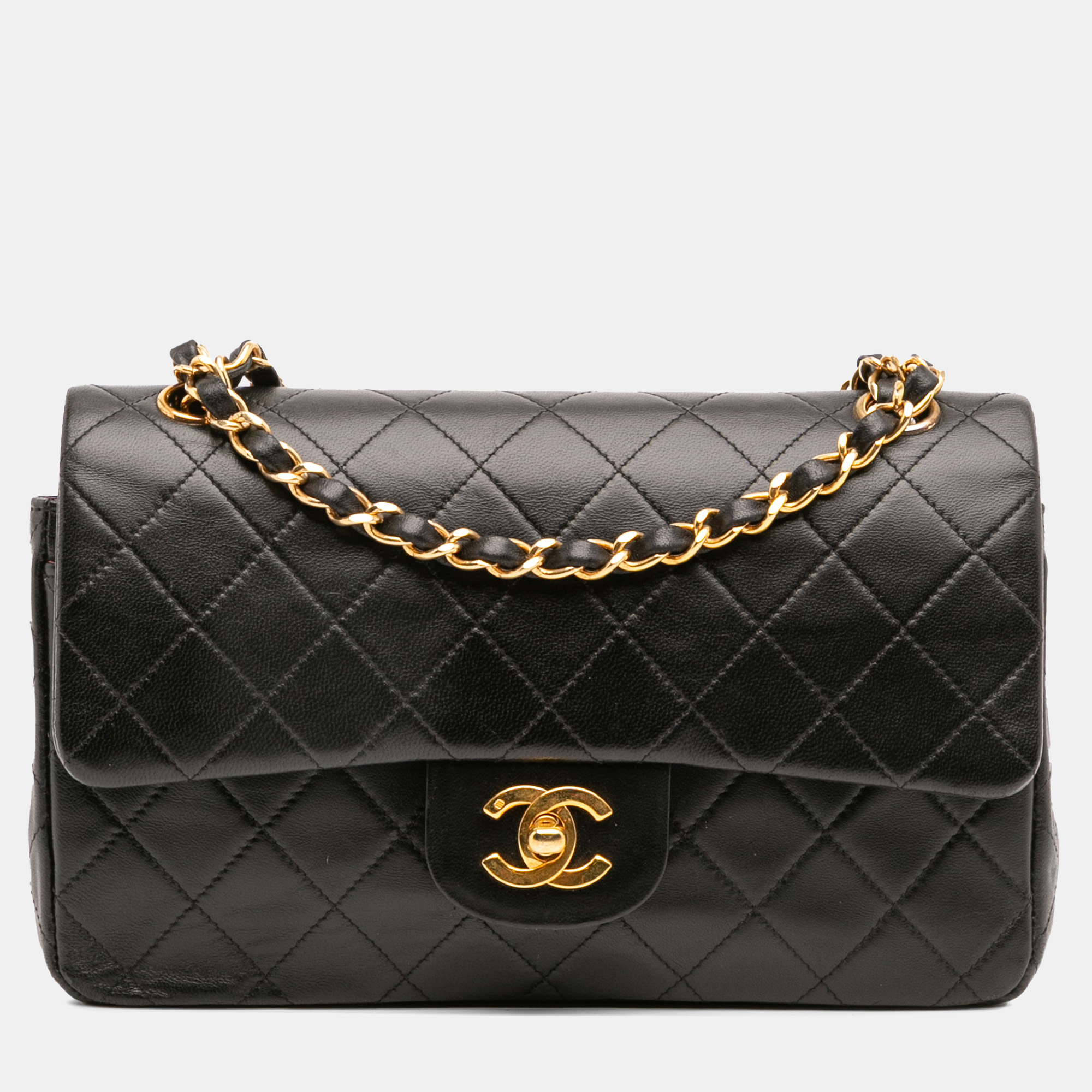 

Chanel Black Small Classic Lambskin Double Flap