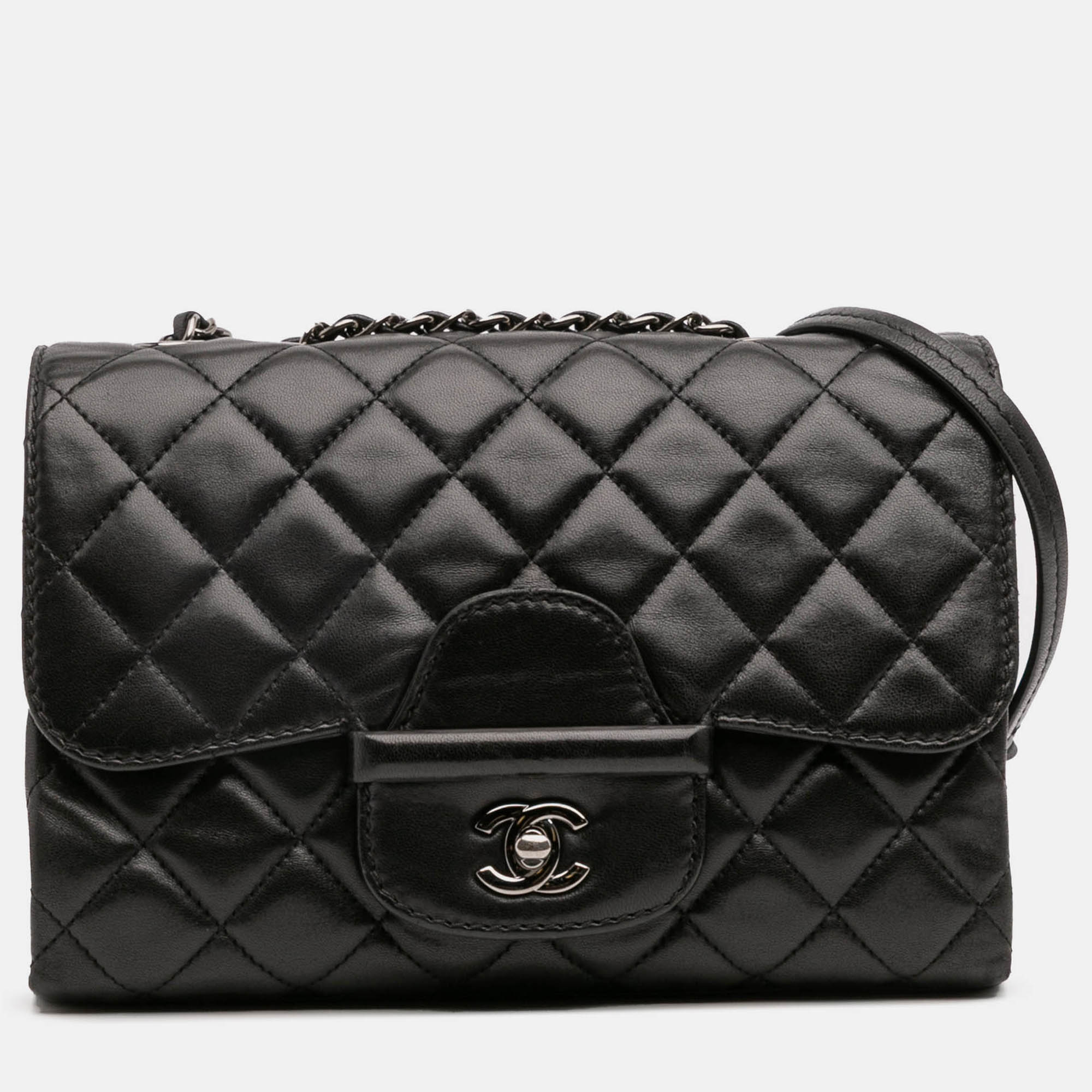 

Chanel Black Small Quilted Lambskin Coco Loop Flap