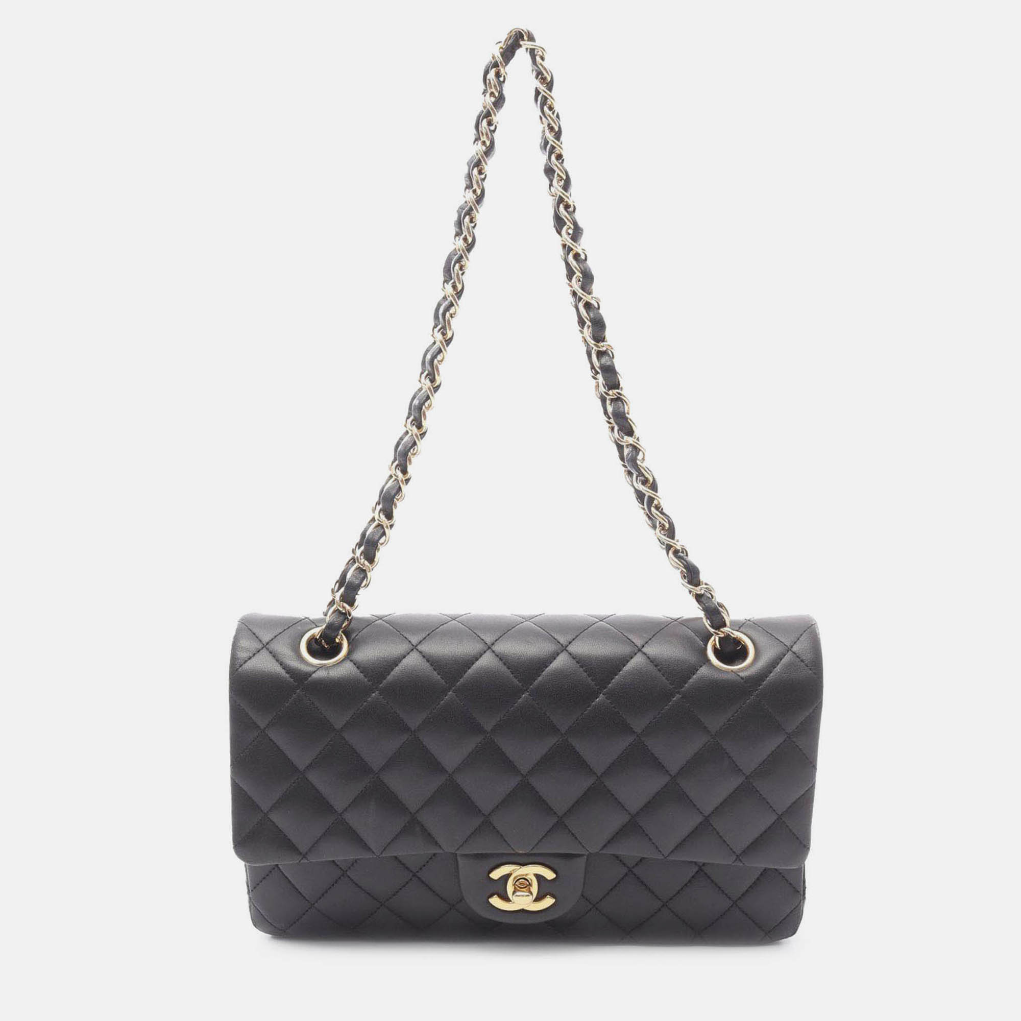 

Chanel Black Medium Classic Lambskin Double Flap
