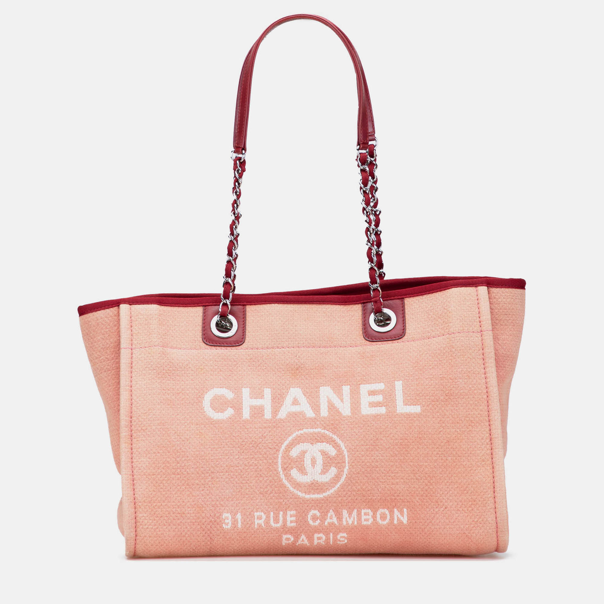 

Chanel Pink Small Canvas Deauville Tote