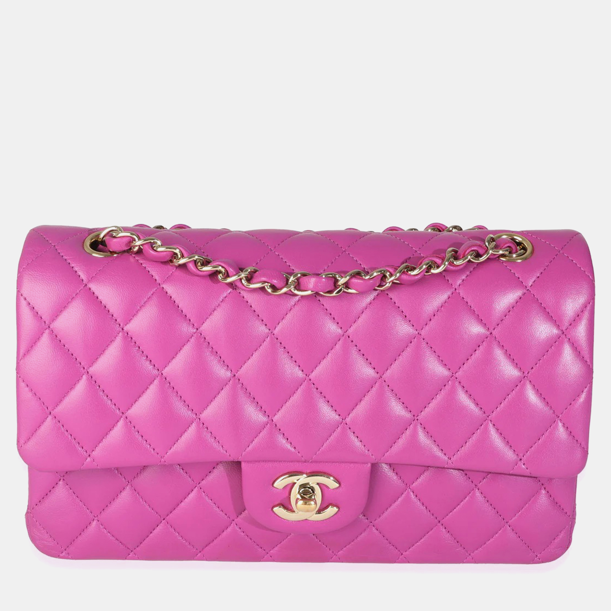 

Chanel Purple Quilted Lambskin Medium Classic Double Flap Bag