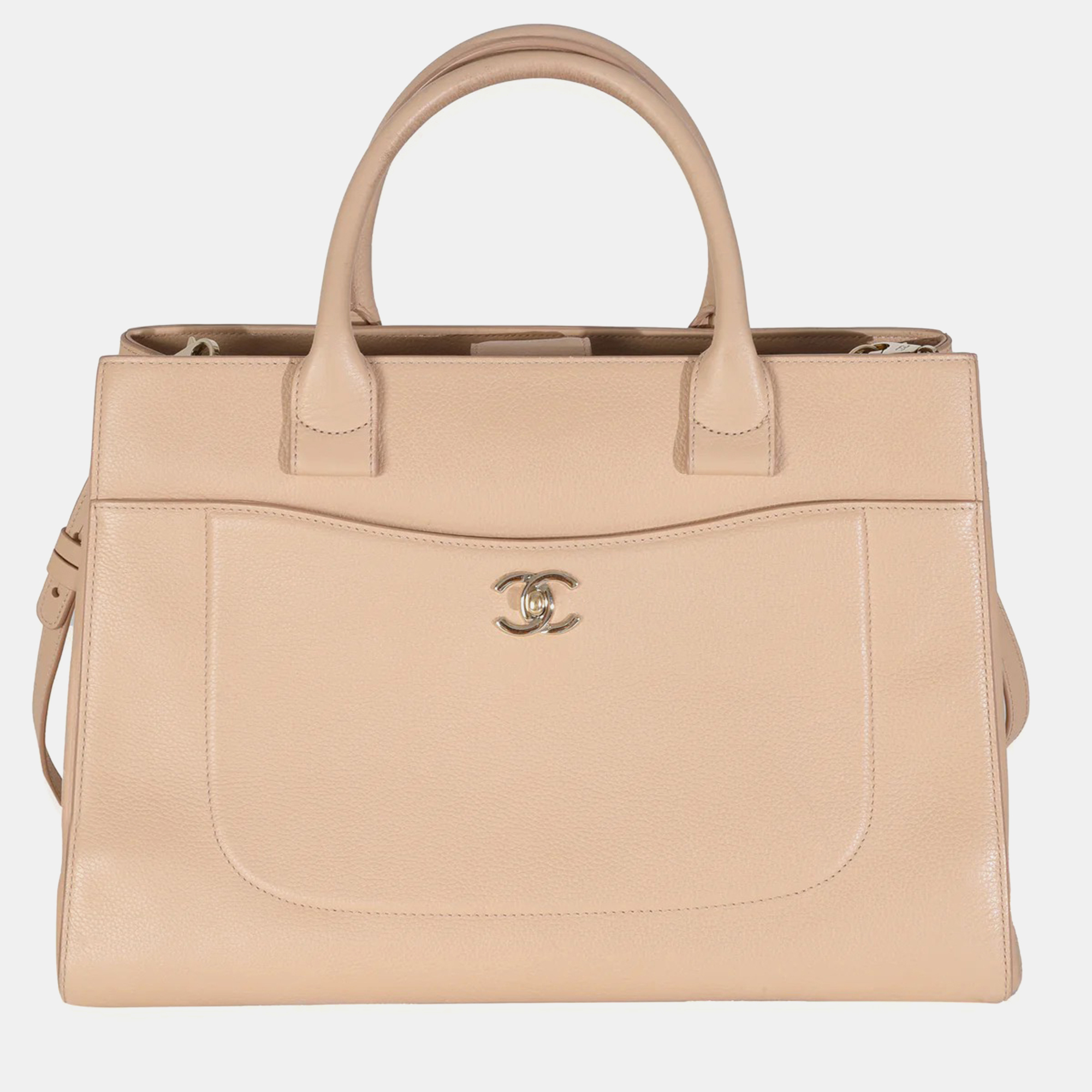 

Chanel Beige Grained Calfskin Large Neo Executive Shopper Tote