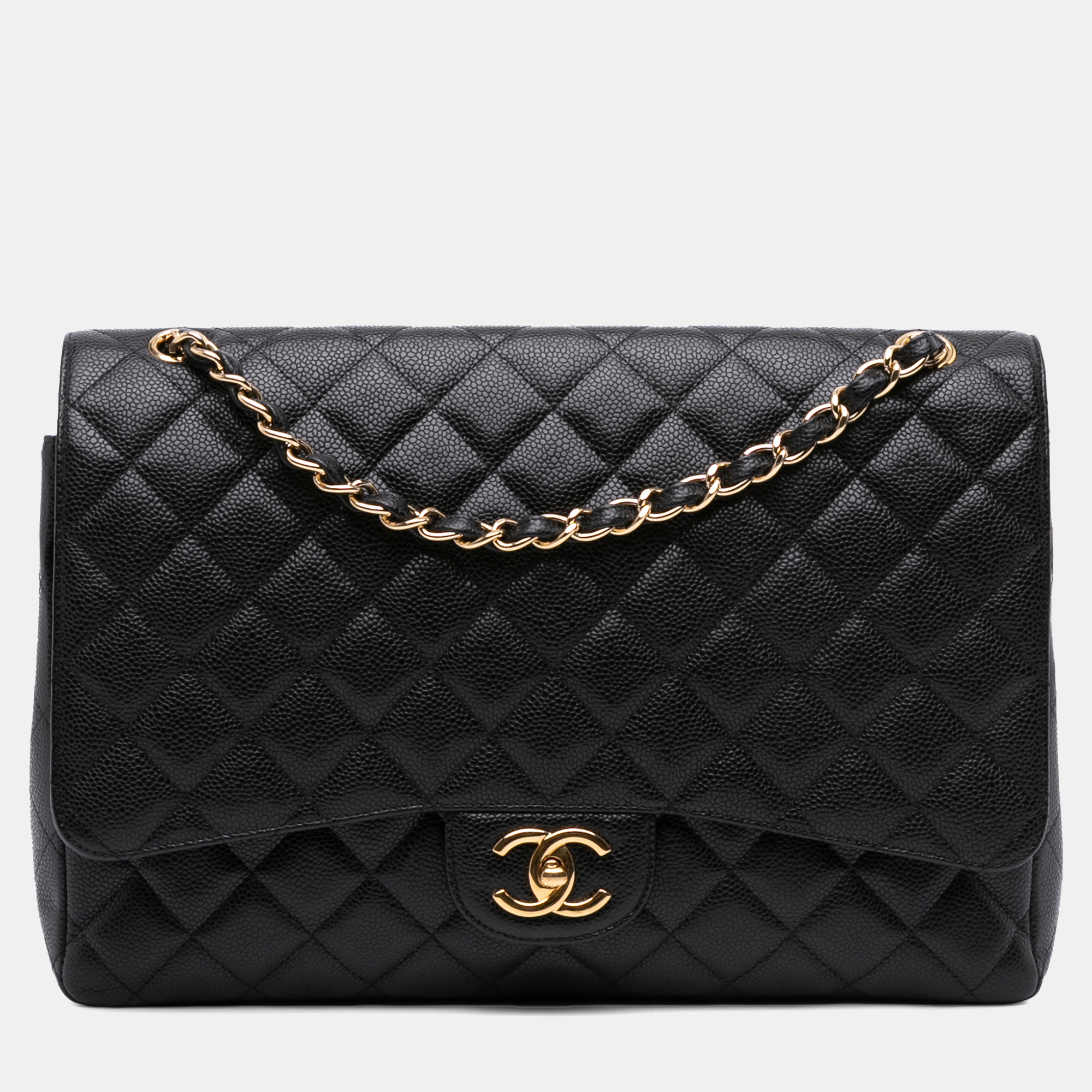

Chanel Black Maxi Classic Caviar Double Flap