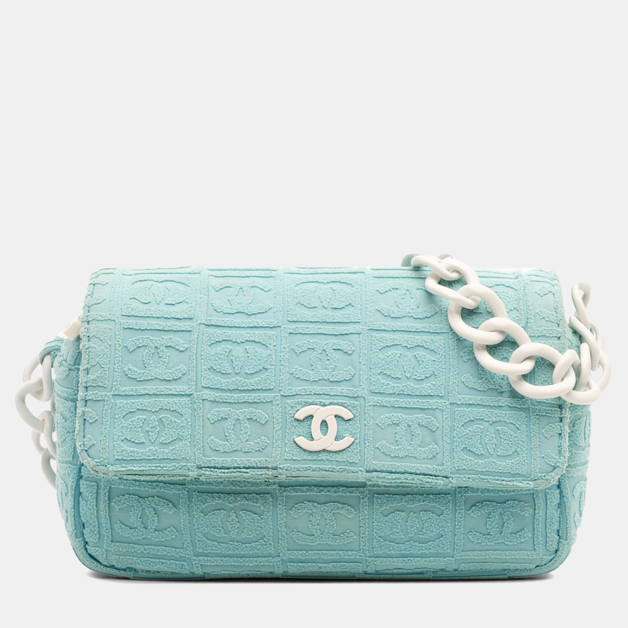 

Chanel Blue Terry Cloth Sport Line Flap