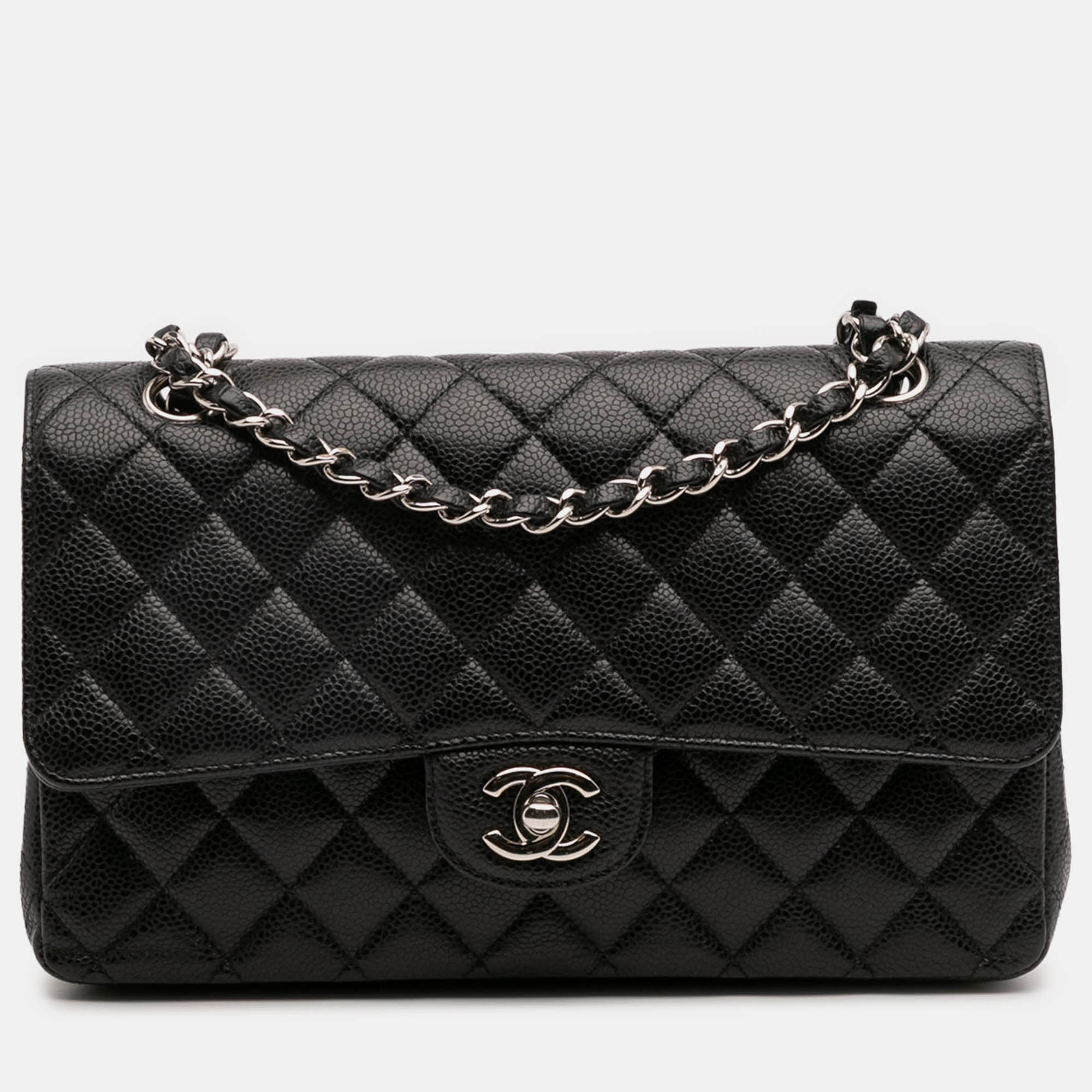 

Chanel Black Medium Classic Caviar Double Flap