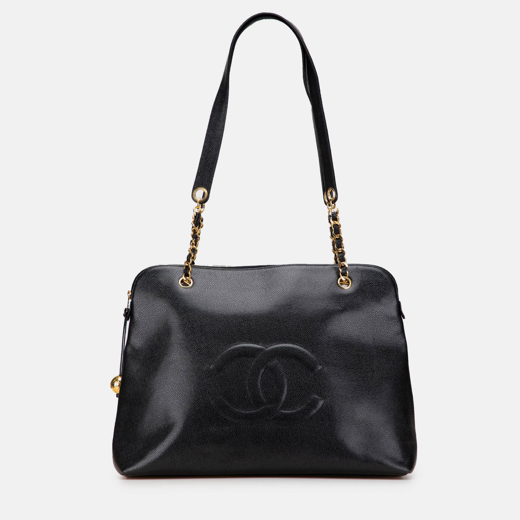 

Chanel Black CC Caviar Chain Tote