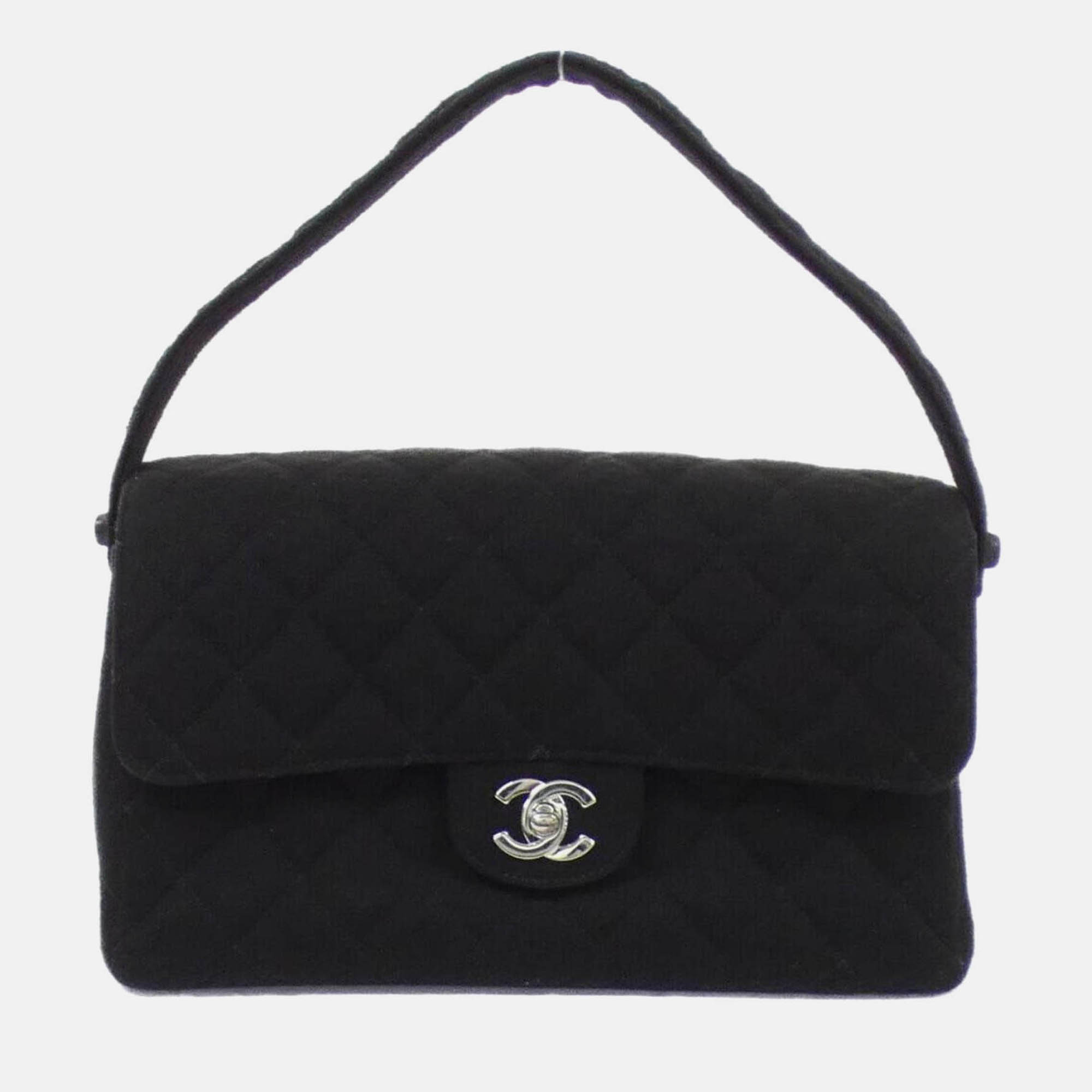

Chanel CC Black Canvas Handbag