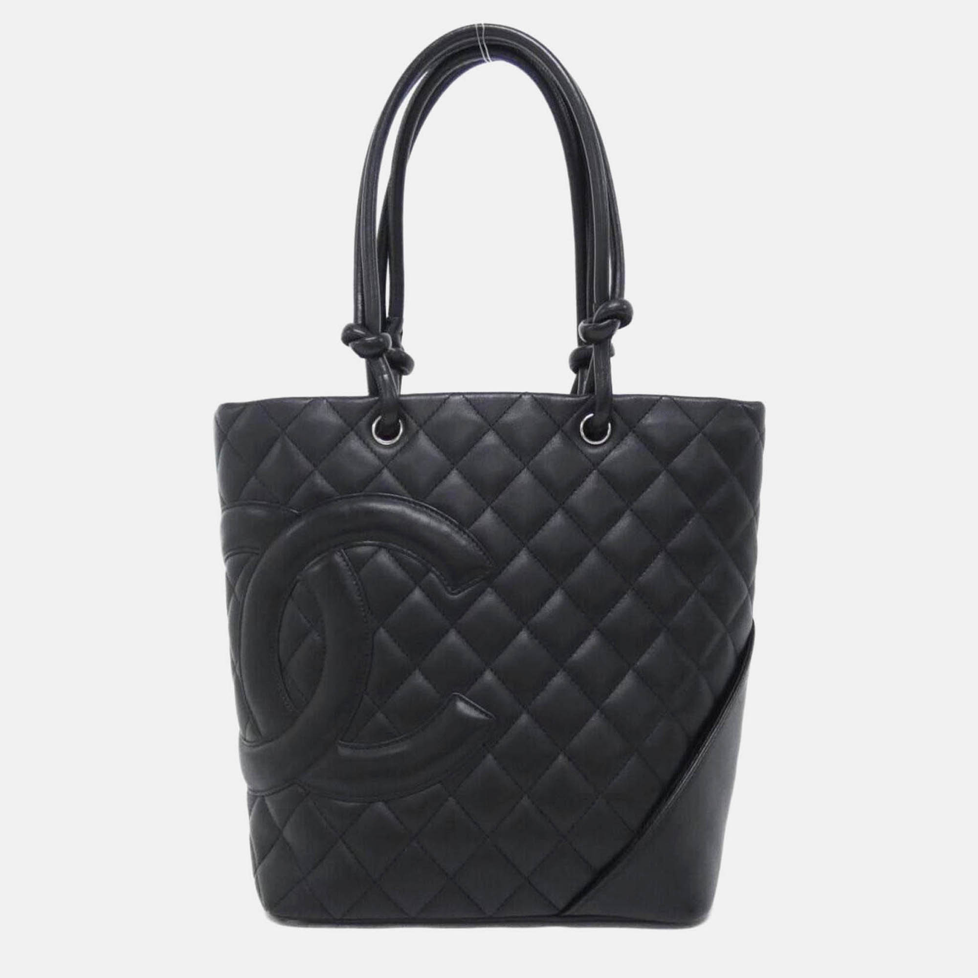 

Chanel Cambon Ligne Black Leather Shoulder Bag