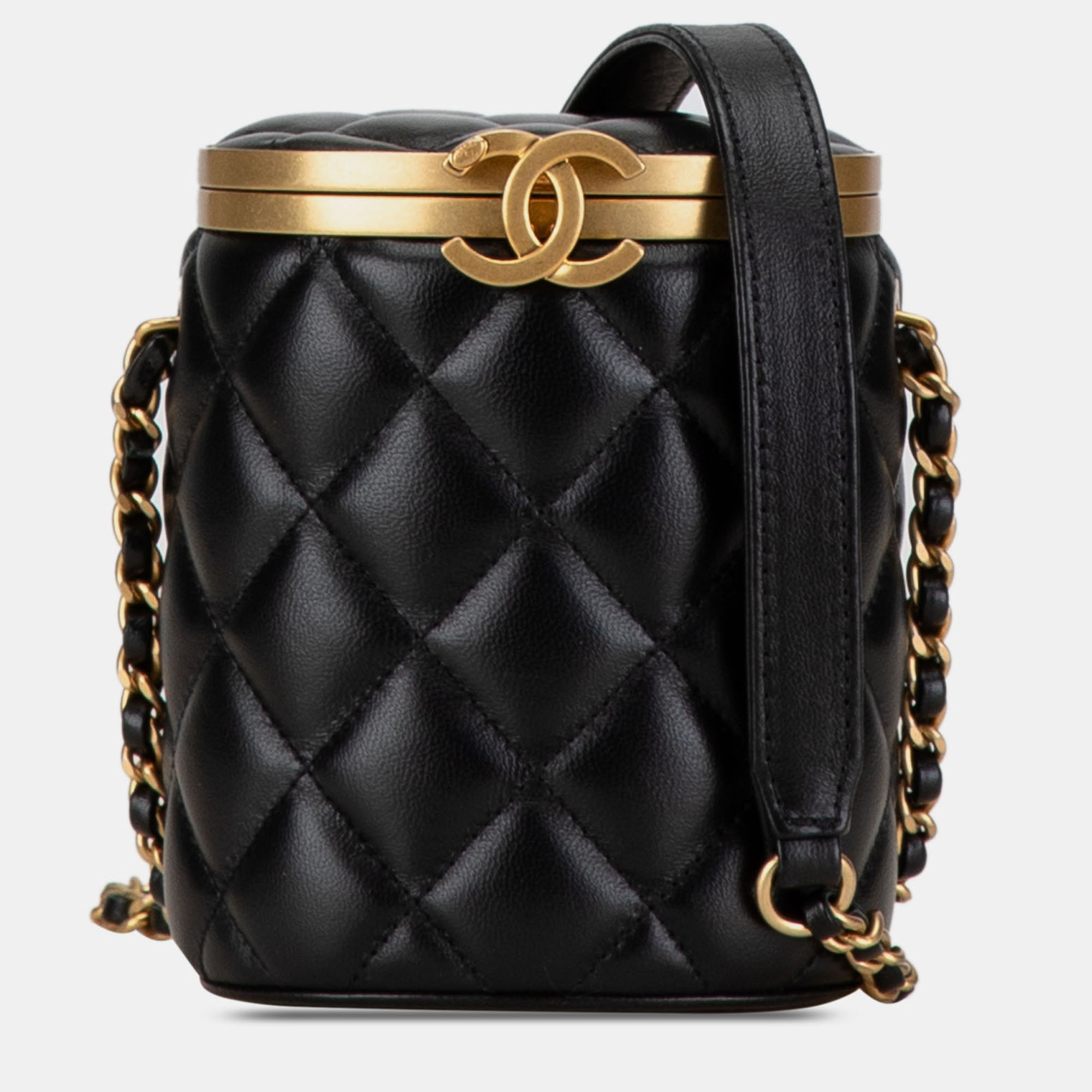 

Chanel Black Mini Lambskin Crown Box Bag