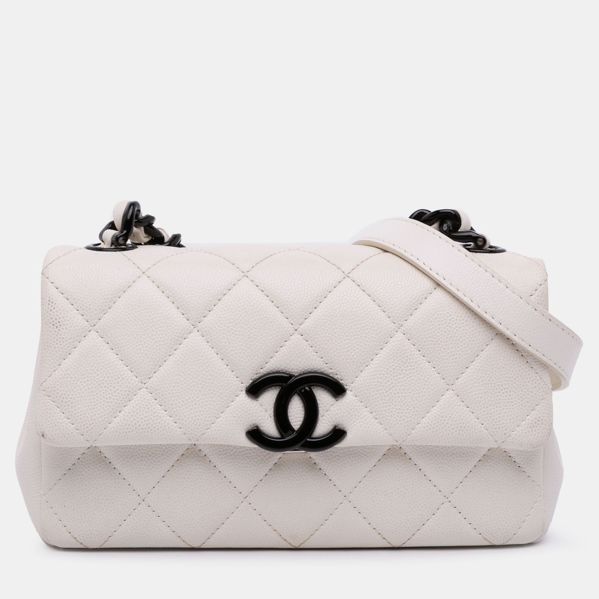 

Chanel White Small Quilted Caviar My Everything Flap