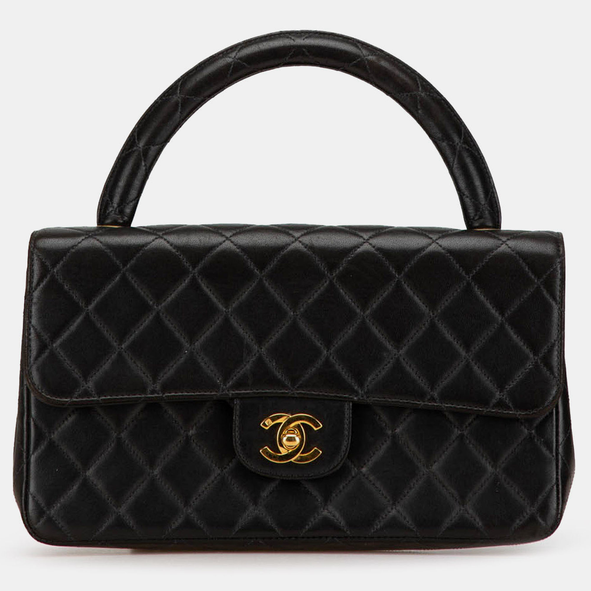 

Chanel Black Medium Classic Lambskin Kelly Flap