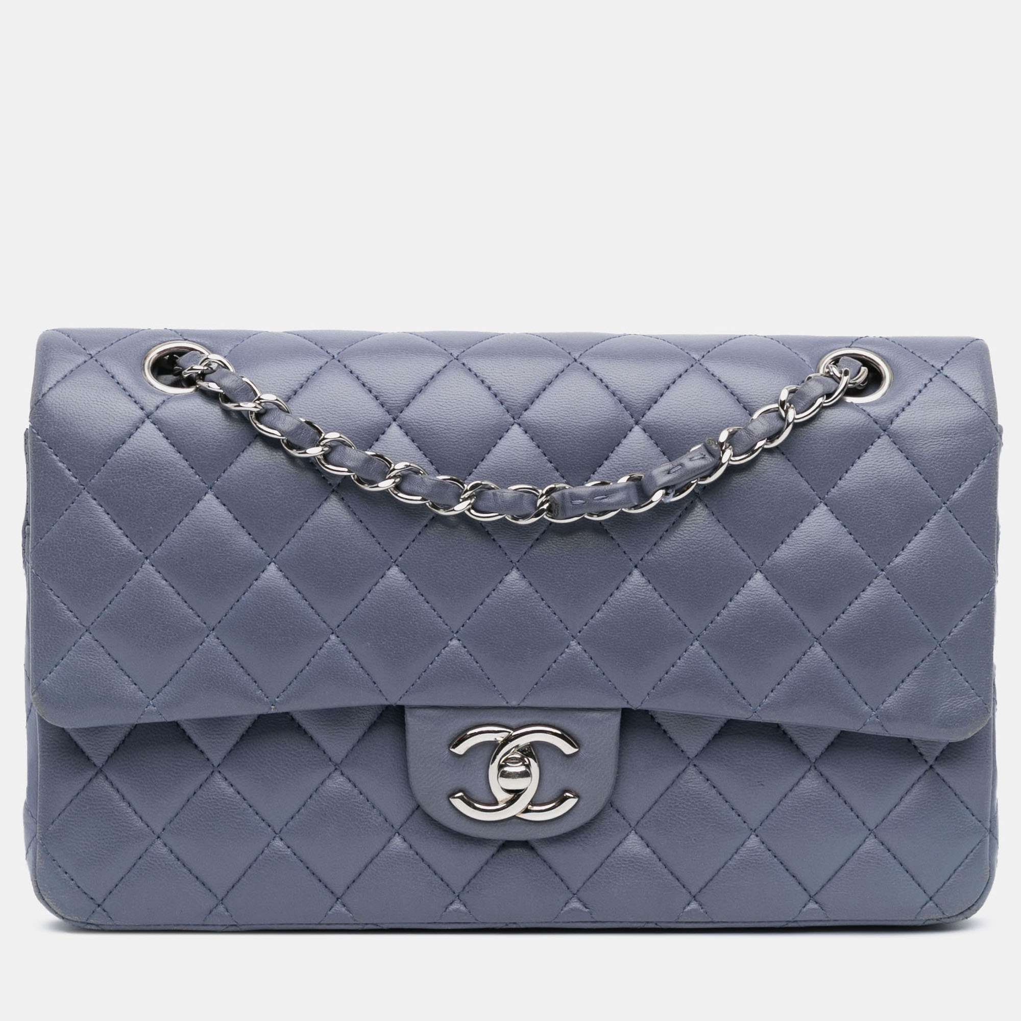 

Chanel Purple Medium Classic Lambskin Double Flap