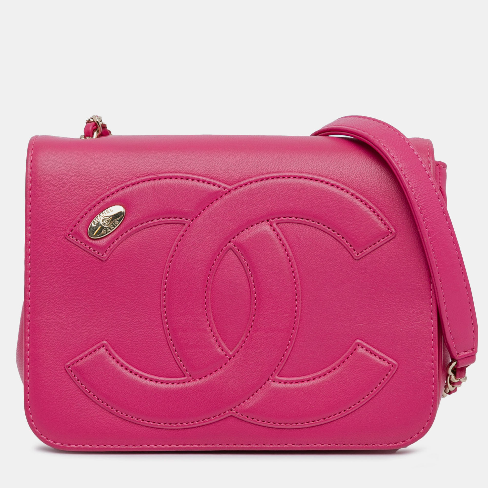 

Chanel Pink Lambskin CC Mania Flap