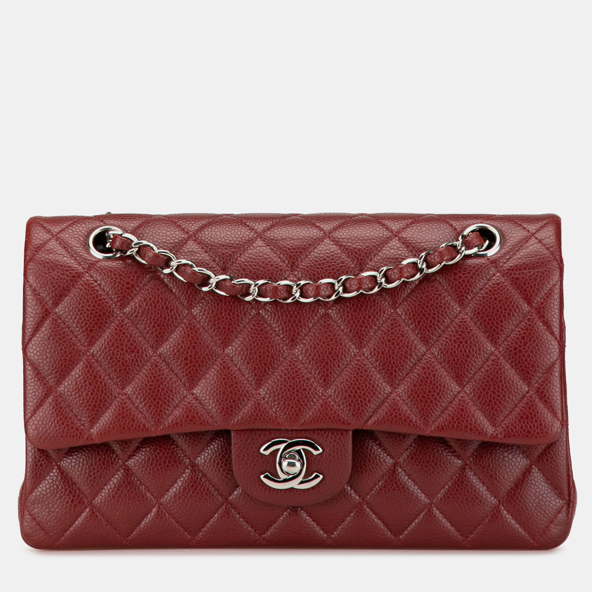 

Chanel Red Medium Classic Caviar Double Flap