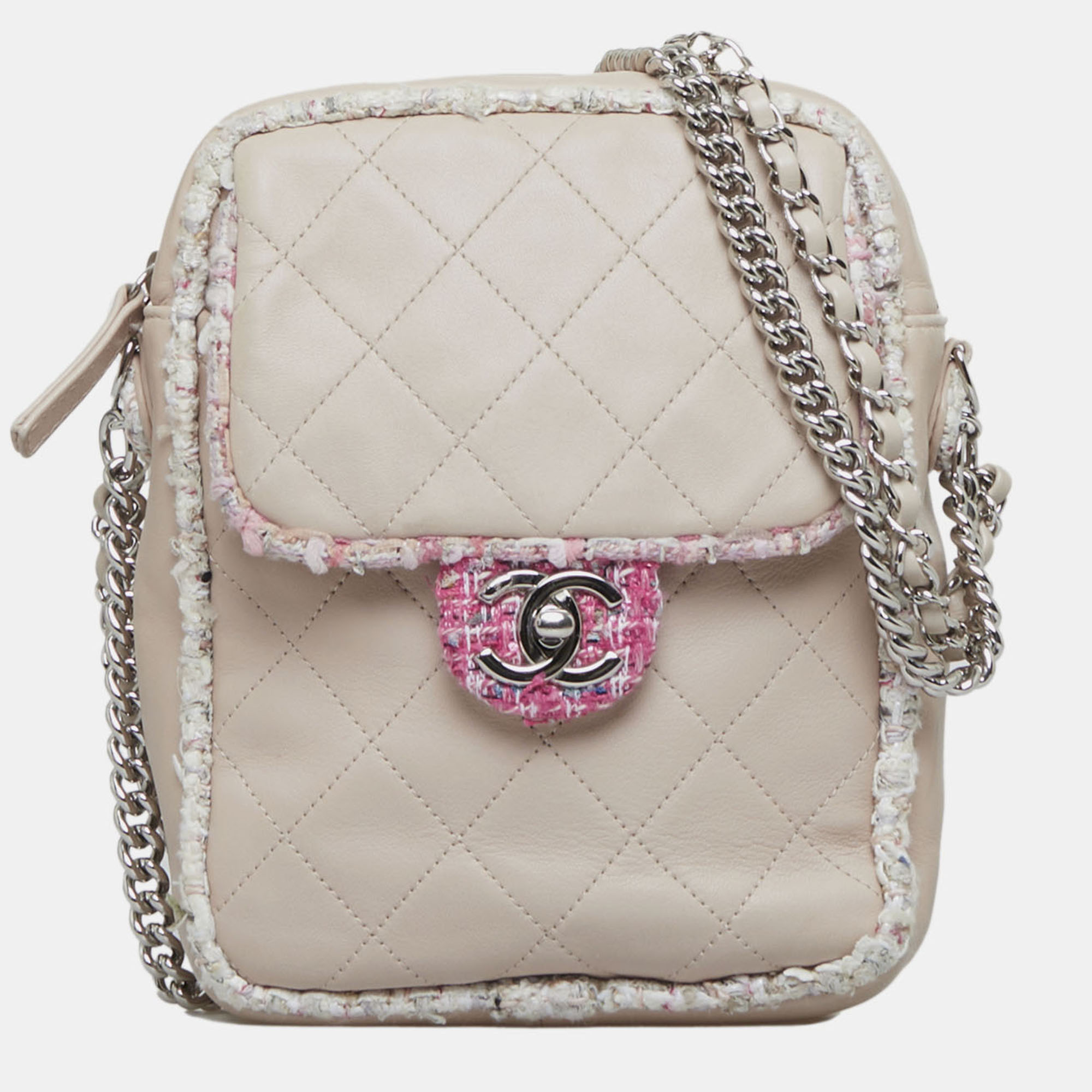 Chanel Pink Elegant Tweed Crossbody