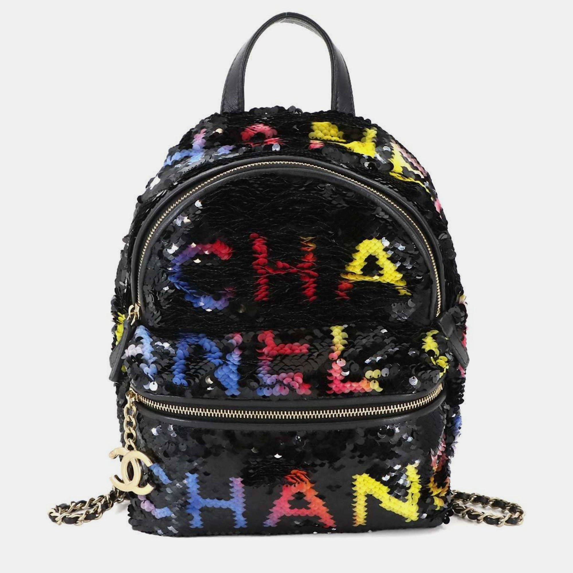 

Chanel Paris-Los Angeles Black Sequin Backpack