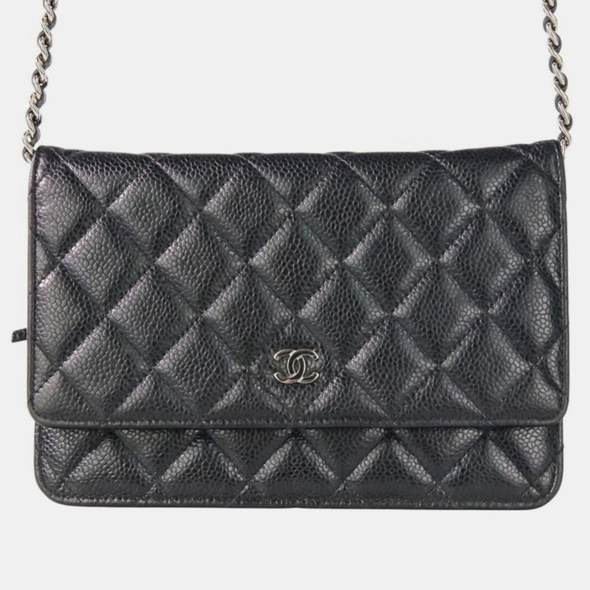 

Chanel Classic Black Leather Wallet On Chain