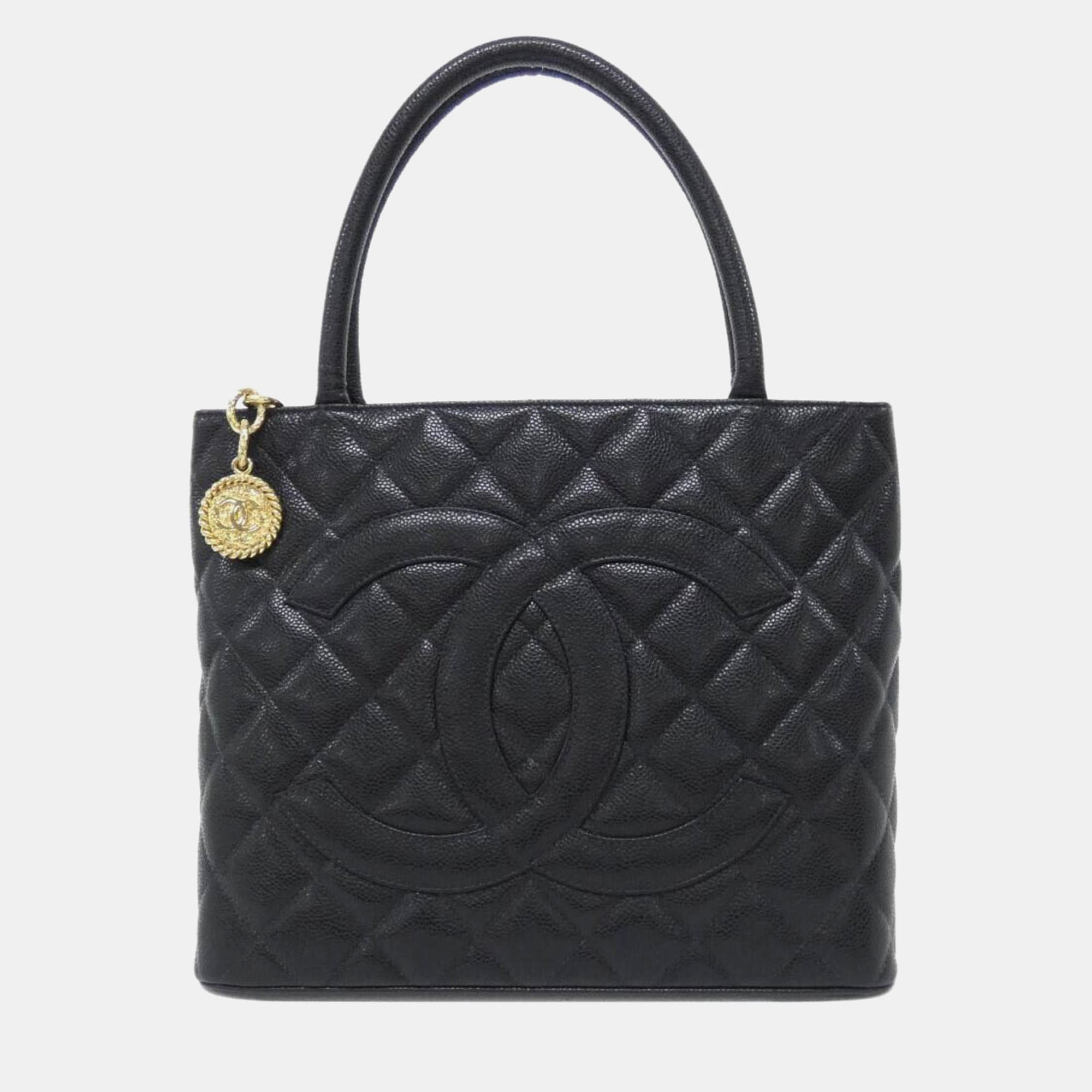 

Chanel Medallion Black Leather Handbag