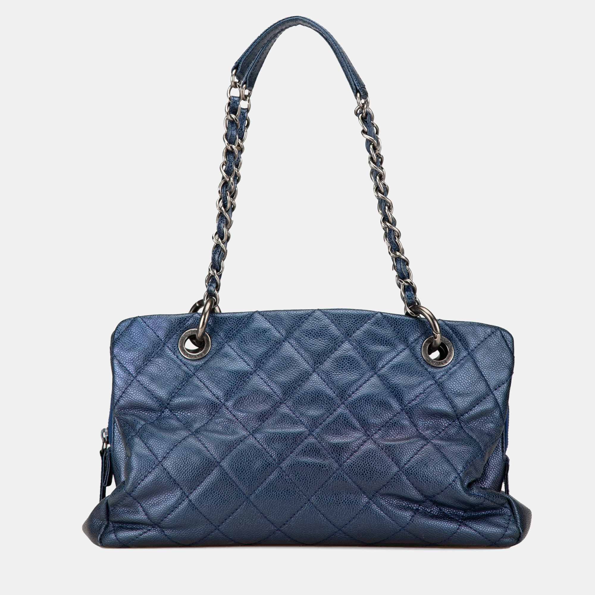 

Chanel Quilted Iridescent Caviar Chic Shopping Tote, Blue