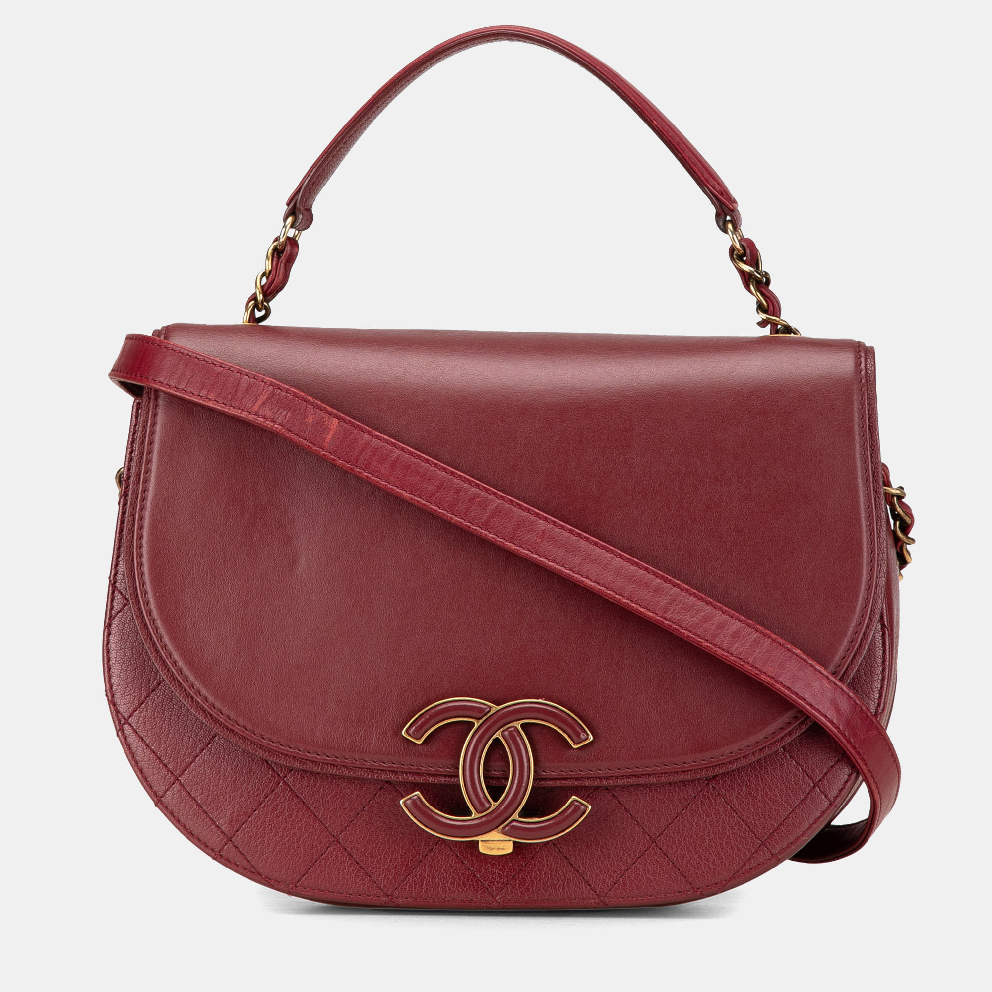 

Chanel Red Medium Calfskin Coco Curve Flap