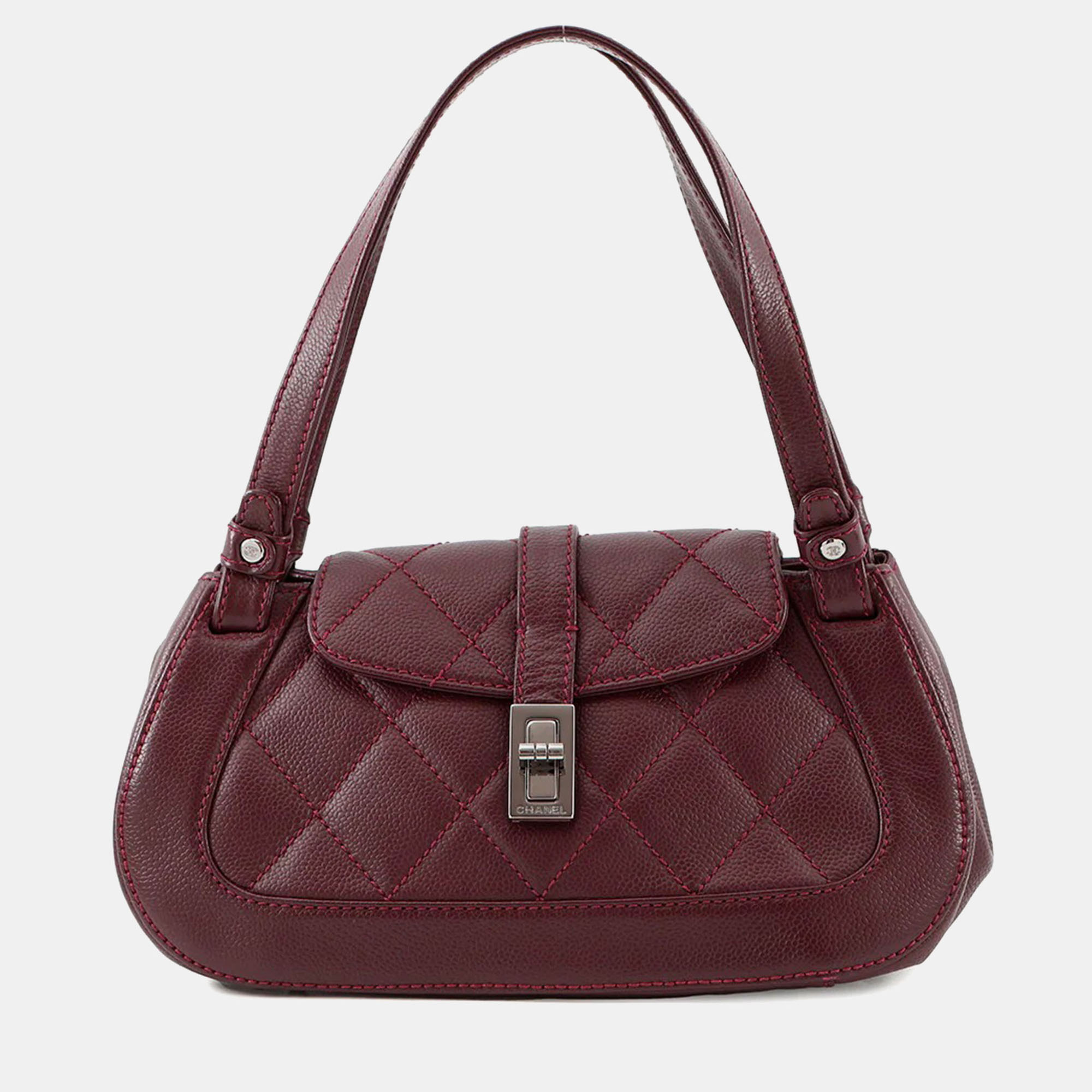 

Chanel Matelasse 2.55 Bordeaux Caviar Leather Handbag, Burgundy