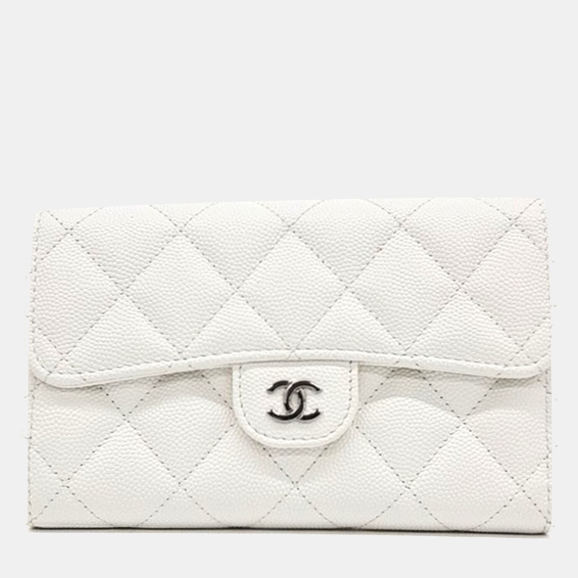 

Chanel White Caviar Leather Caviar Medium Wallet