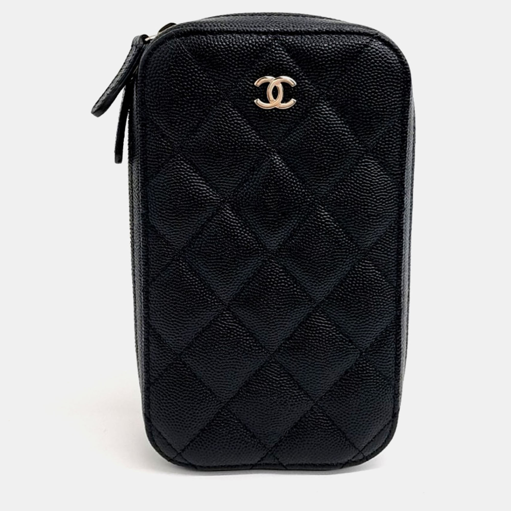 

Chanel Black Leather Caviar Mini Crossbody Bag