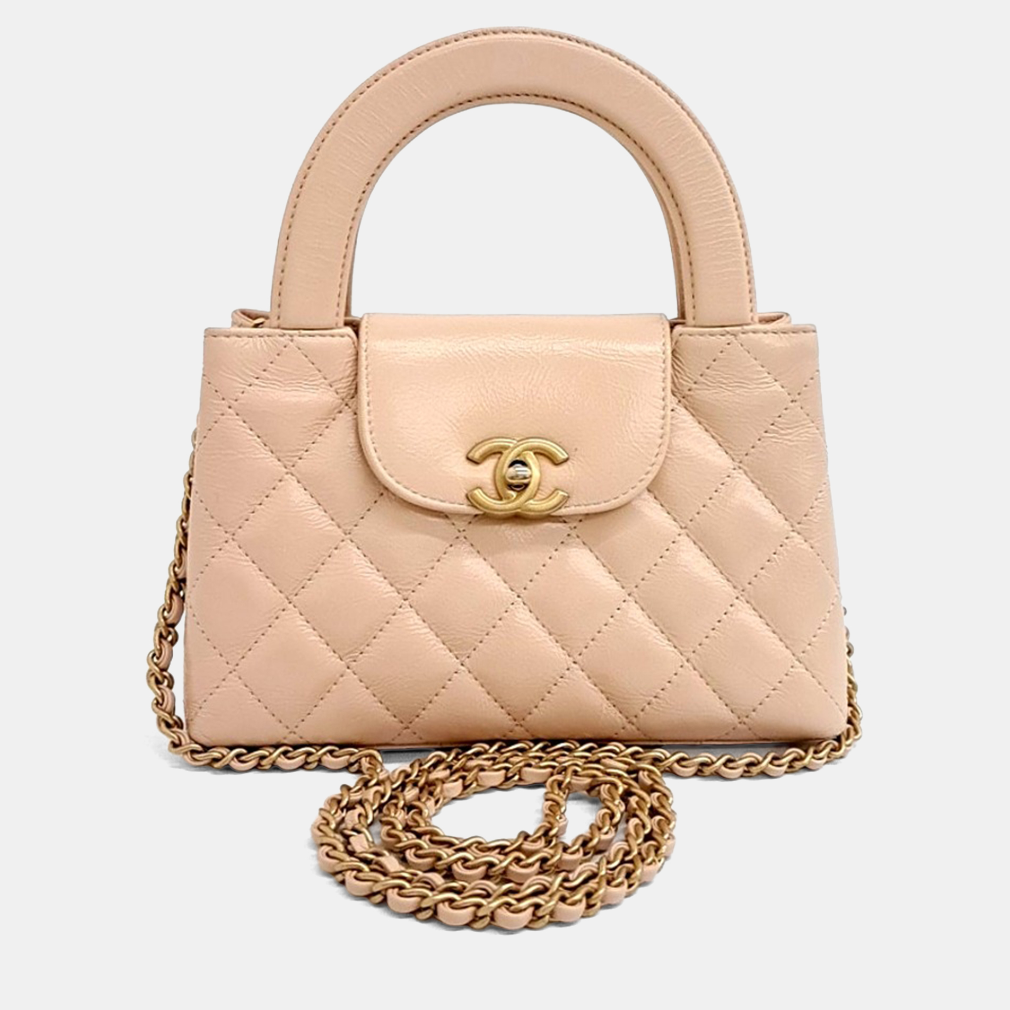 

Chanel Beige Leather Kelly Shopping Bag 19