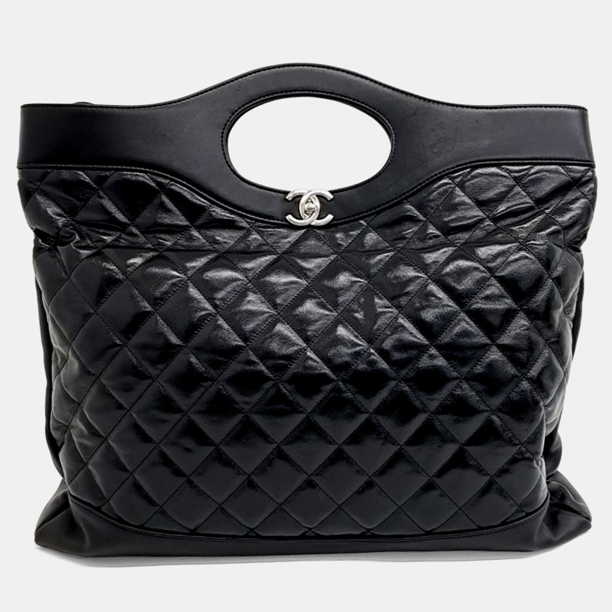 

Chanel Black Leather 31 Shopping Bag Large