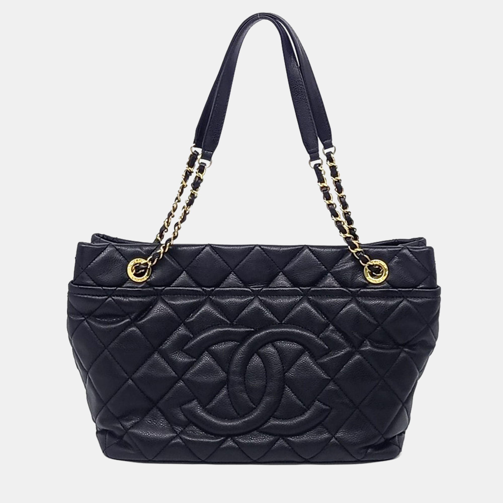 

Chanel Black Leather Caviar Timeless CC Shoulder Bag