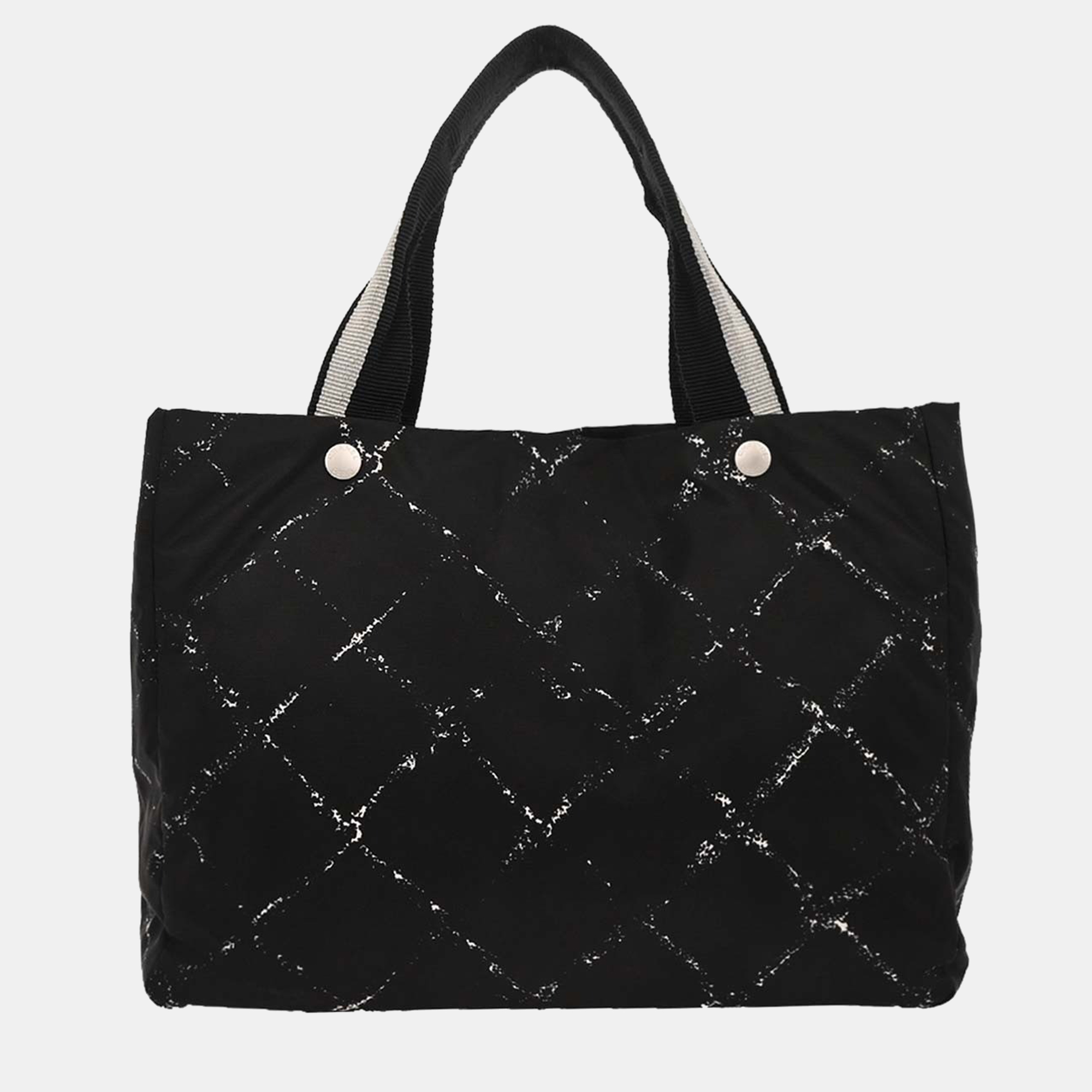 

Chanel Black Nylon Travel Line Tote Handbag