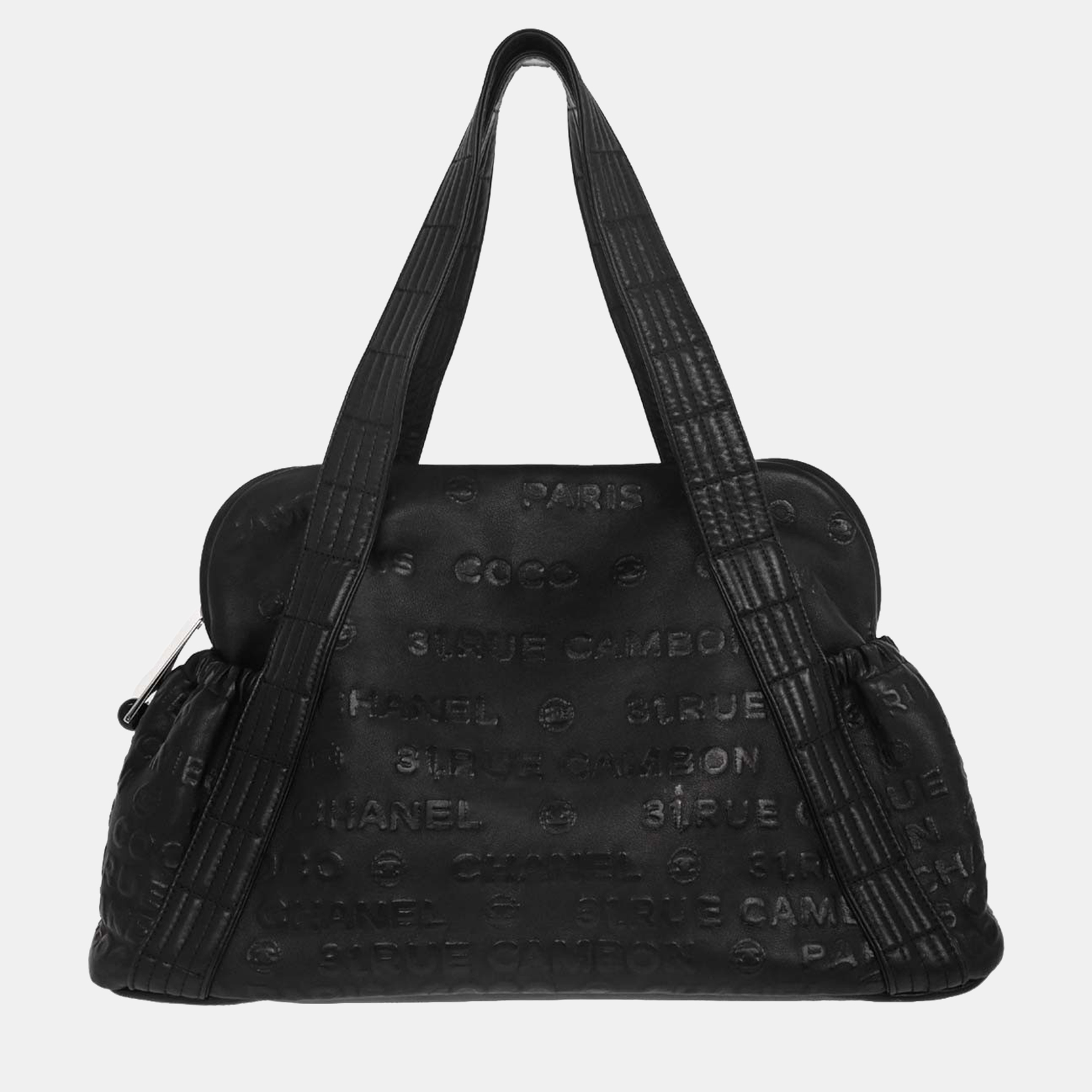 

Chanel Black Calfskin Rue Cambon Embossed Unlimited Shoulder Bag