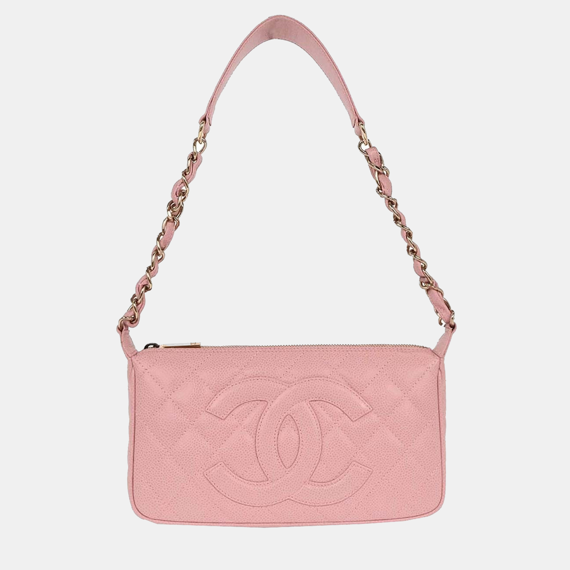 

Chanel Pink Calfskin Shoulder Bag