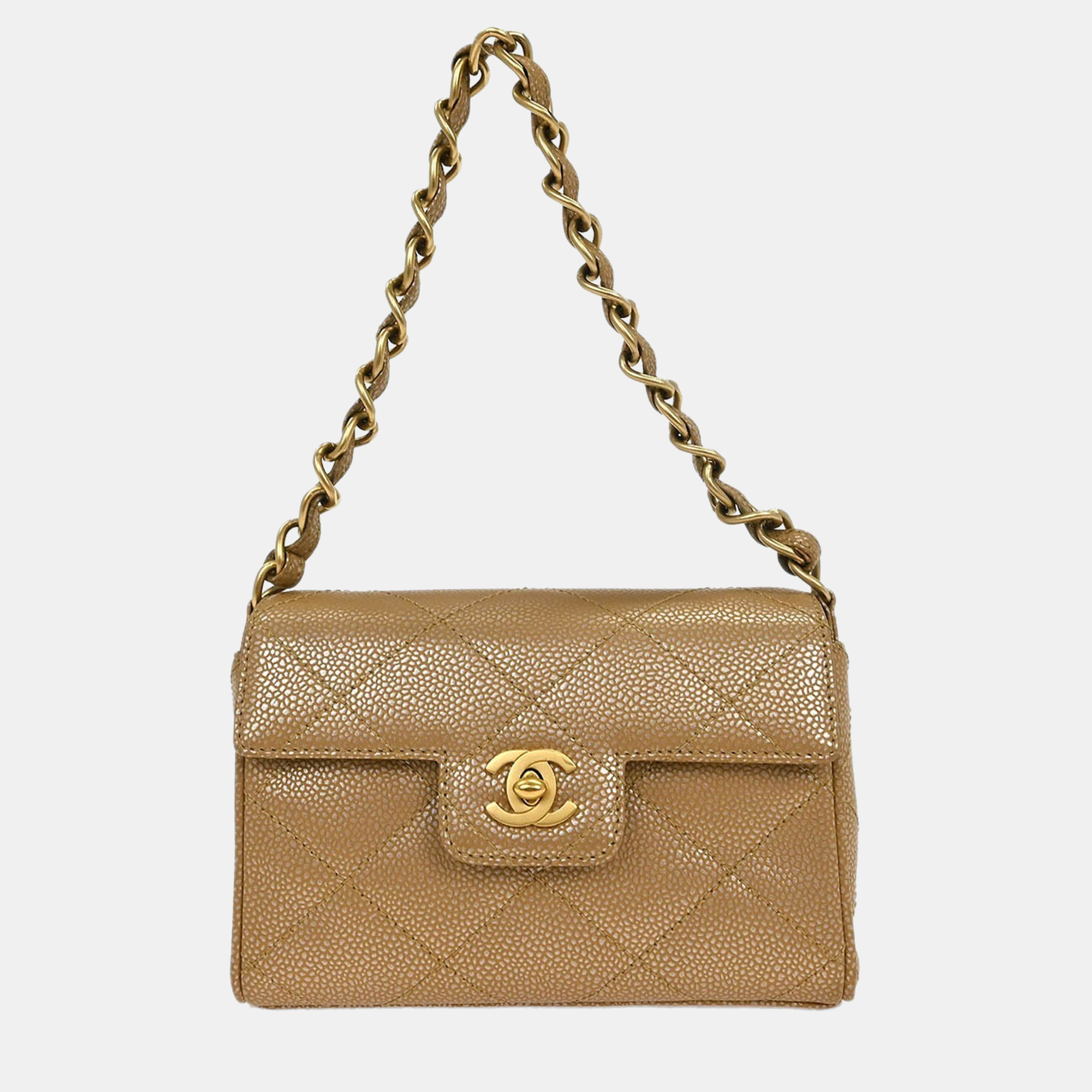 

Chanel Beige Calfskin Handbag