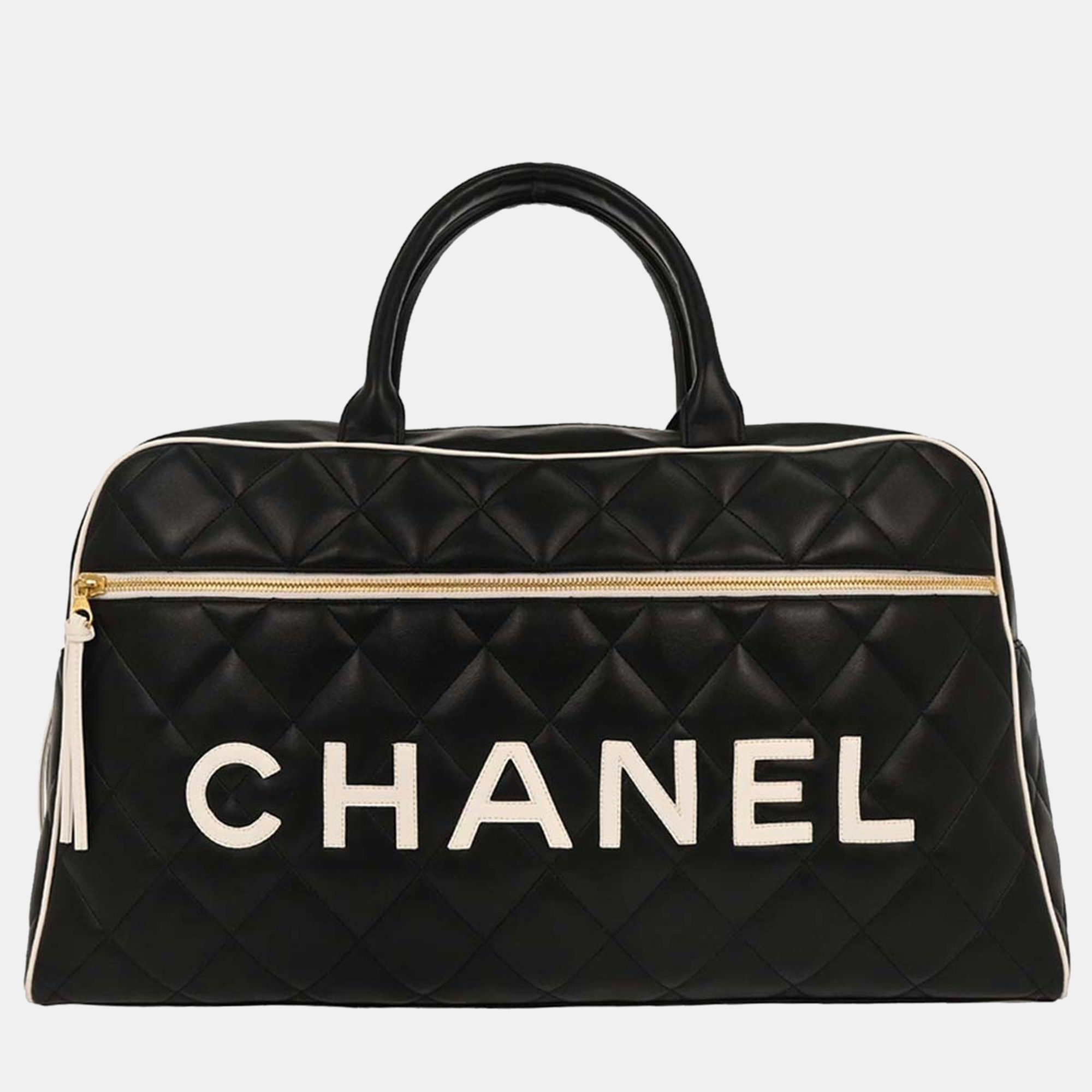 

Chanel Black Calfskin Travel Bowling Bag
