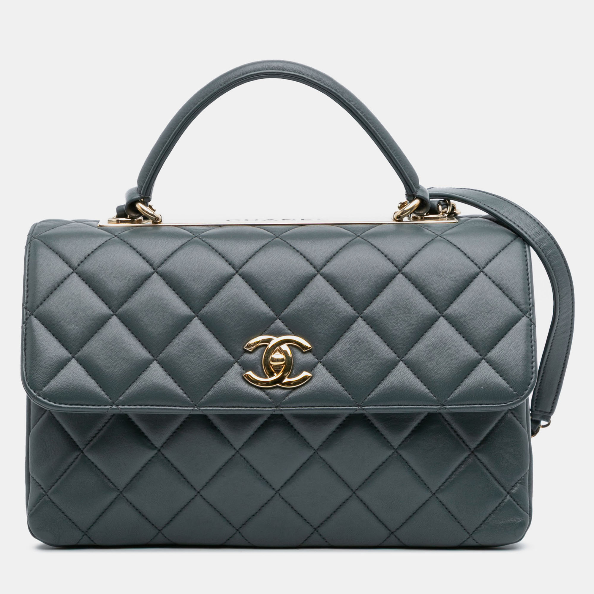 

Chanel Grey Medium Lambskin Trendy CC Top Handle Bag