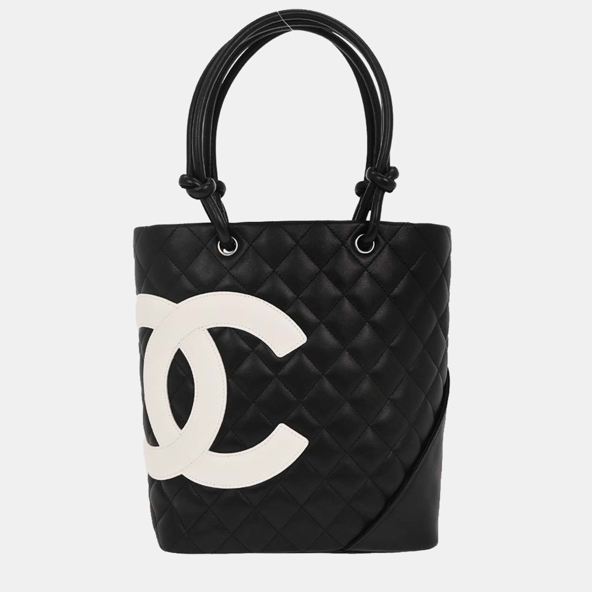 

Chanel Black Calfskin Cambon Ligne Tote Handbag