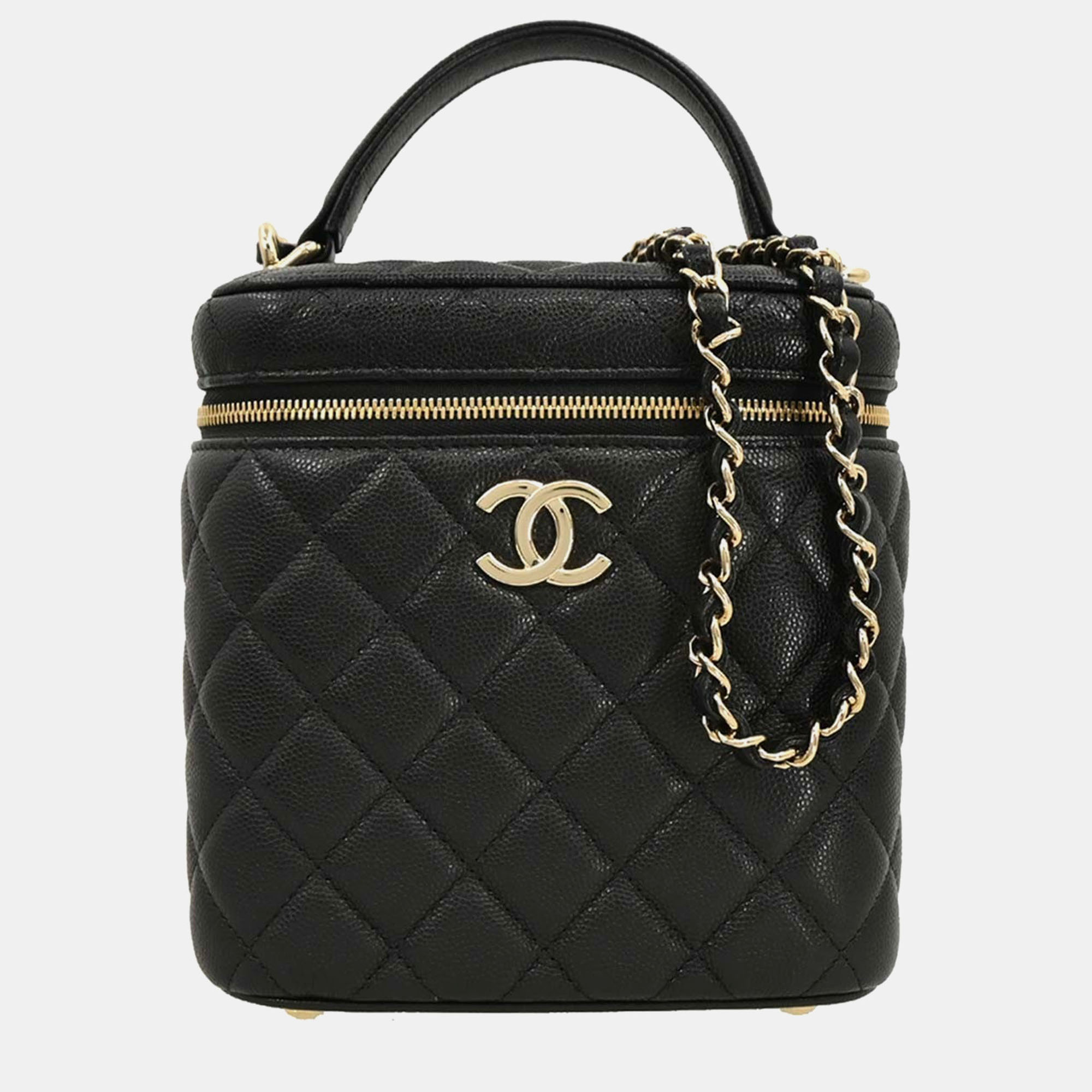 

Chanel Black Calfskin Vanity 2way Handbag